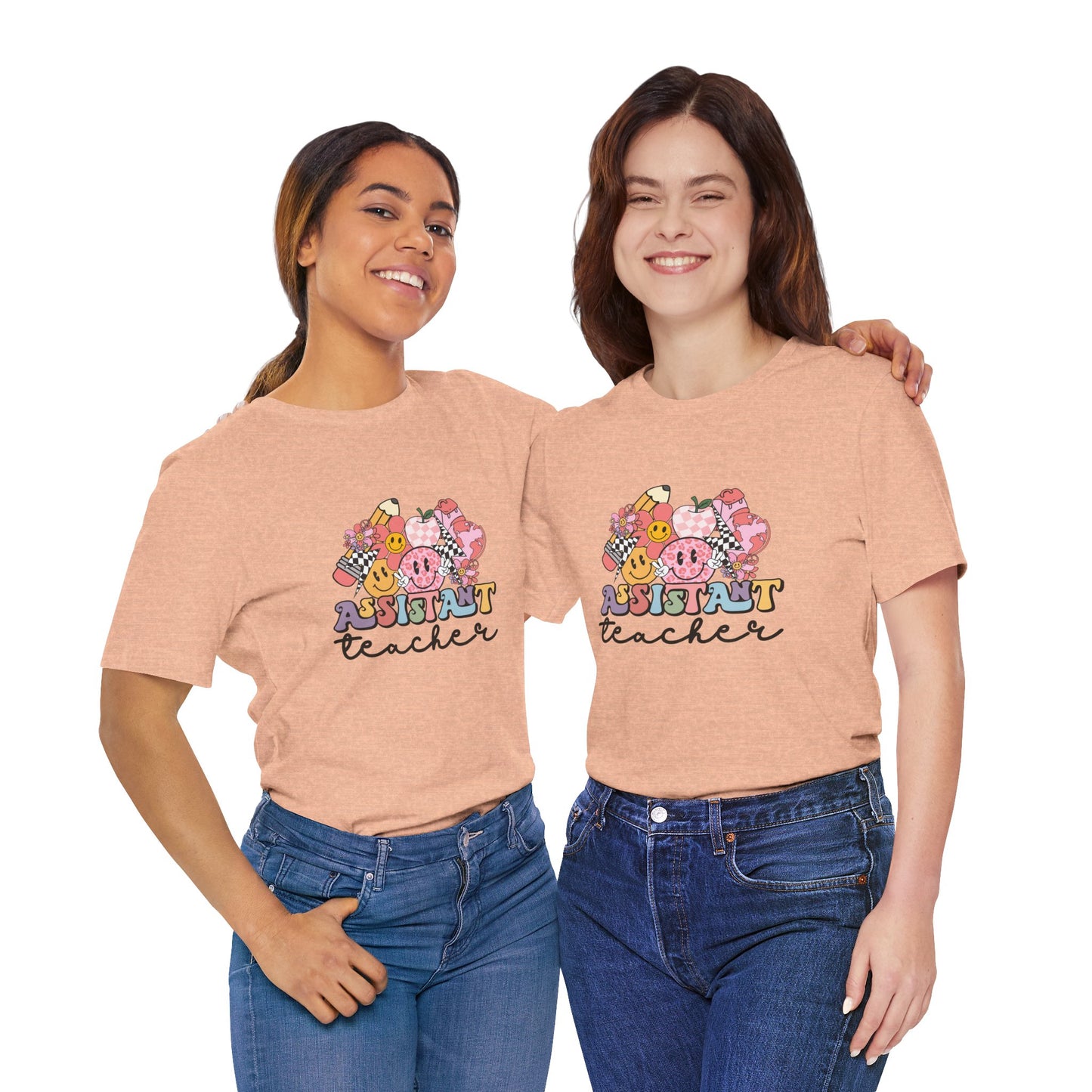 Retro Checkered Teacher Assistant Tee, Teacher Assistant Shirt, Teacher Assistant Life Shirt, Assistant Teacher Shirt, Custom Teacher Shirt, Custom Teacher Gift