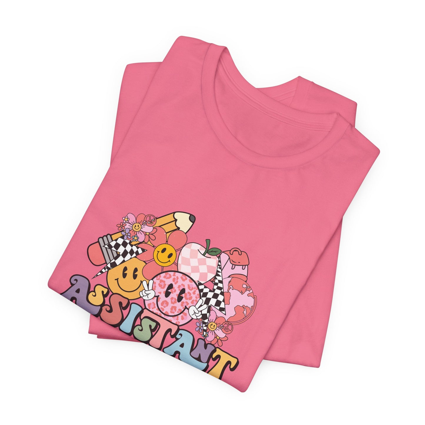 Retro Checkered Teacher Assistant Tee, Teacher Assistant Shirt, Teacher Assistant Life Shirt, Assistant Teacher Shirt, Custom Teacher Shirt, Custom Teacher Gift
