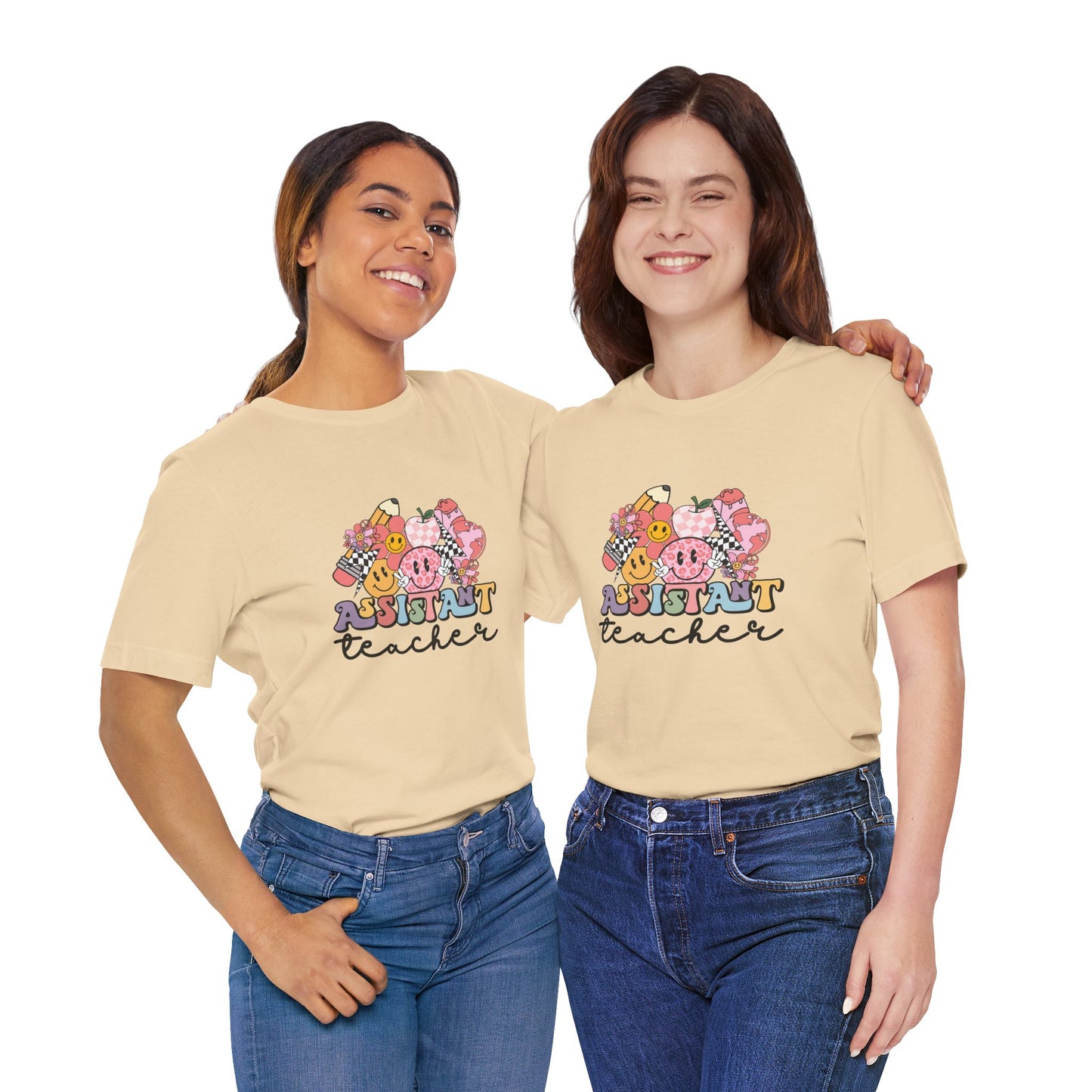 Retro Checkered Teacher Assistant Tee, Teacher Assistant Shirt, Teacher Assistant Life Shirt, Assistant Teacher Shirt, Custom Teacher Shirt, Custom Teacher Gift