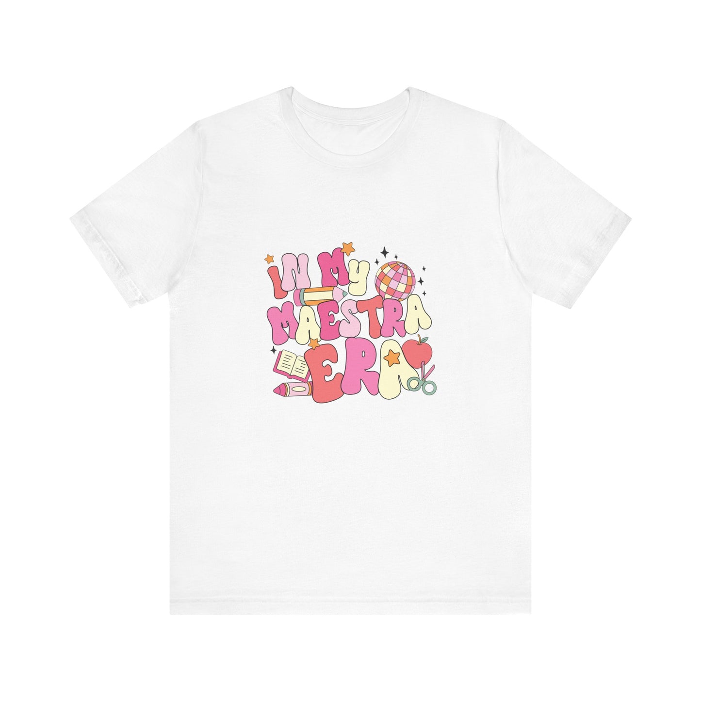 Disco Apple In My Teacher Era Tee, Disco Apple Teacher Shirt, Custom Apple Teacher Shirt, Back to School Teacher Shirt, Teacher Lifestyle Shirt, Retro Shirt, Custom Gift for Teacher