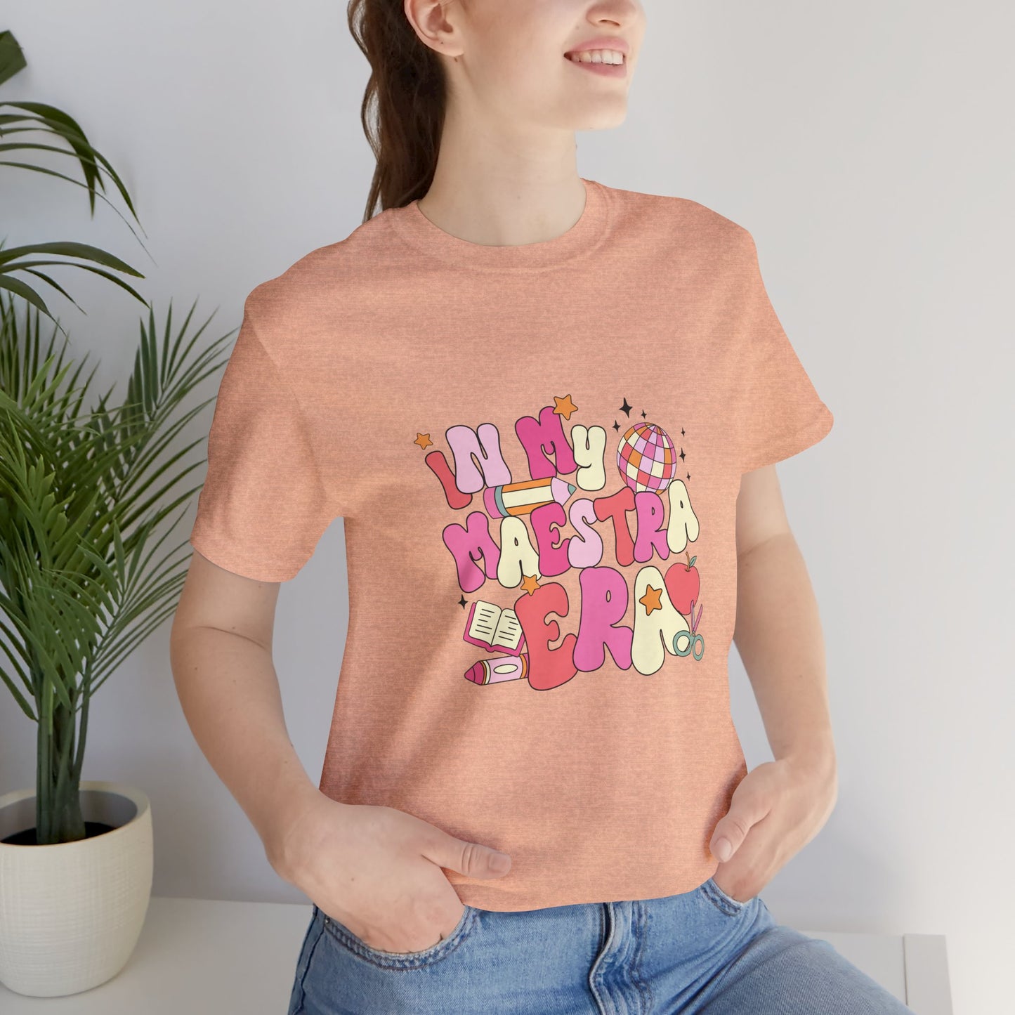 Disco Apple In My Teacher Era Tee, Disco Apple Teacher Shirt, Custom Apple Teacher Shirt, Back to School Teacher Shirt, Teacher Lifestyle Shirt, Retro Shirt, Custom Gift for Teacher