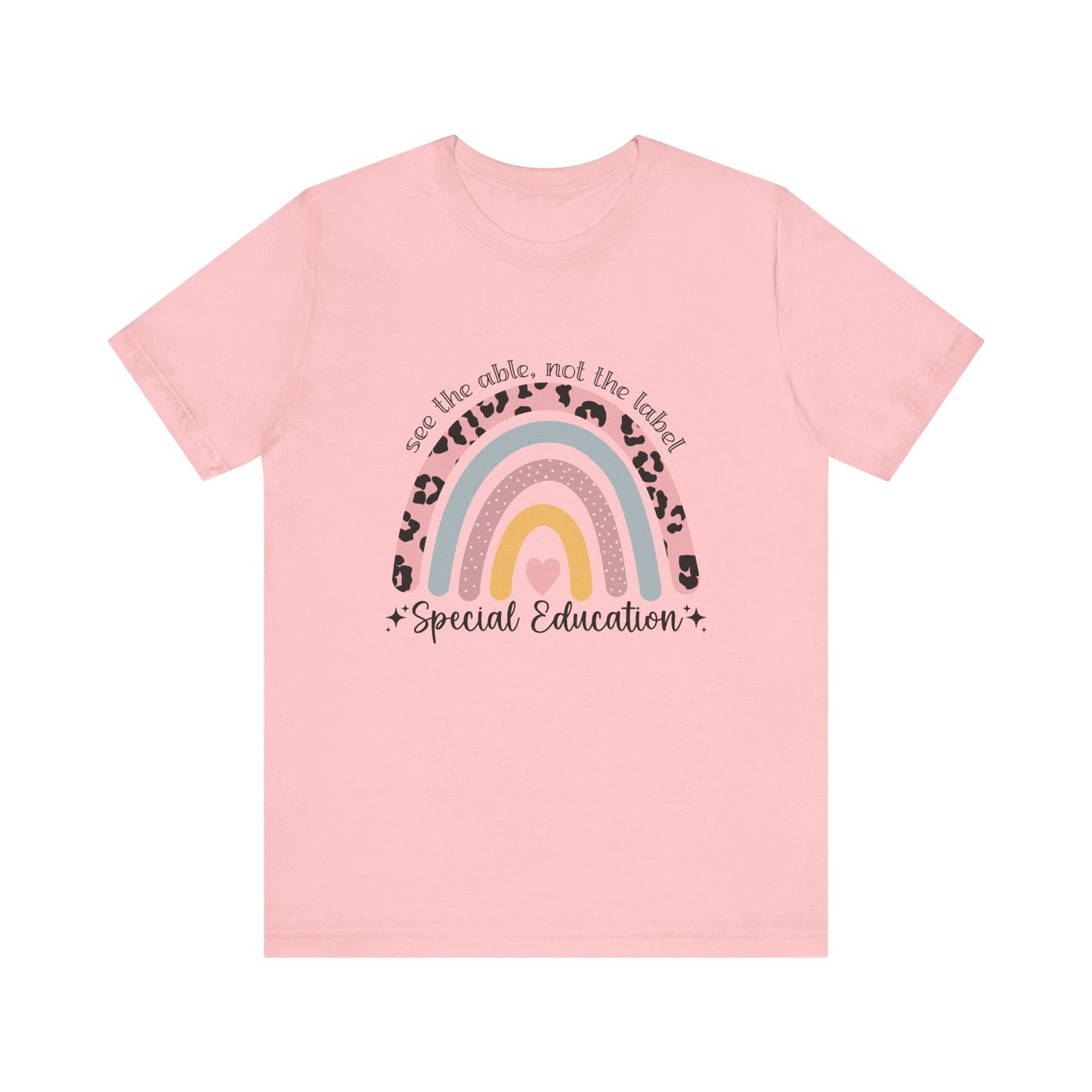 Rainbow+ Animal Print SPED Tee, See the Able Not the Label Teacher Shirt, SPED T-Shirt, Special Education Teacher Shirt, Teacher Life Shirt, Teacher Shirt, Custom Teacher Shirt, Custom Teacher Gift