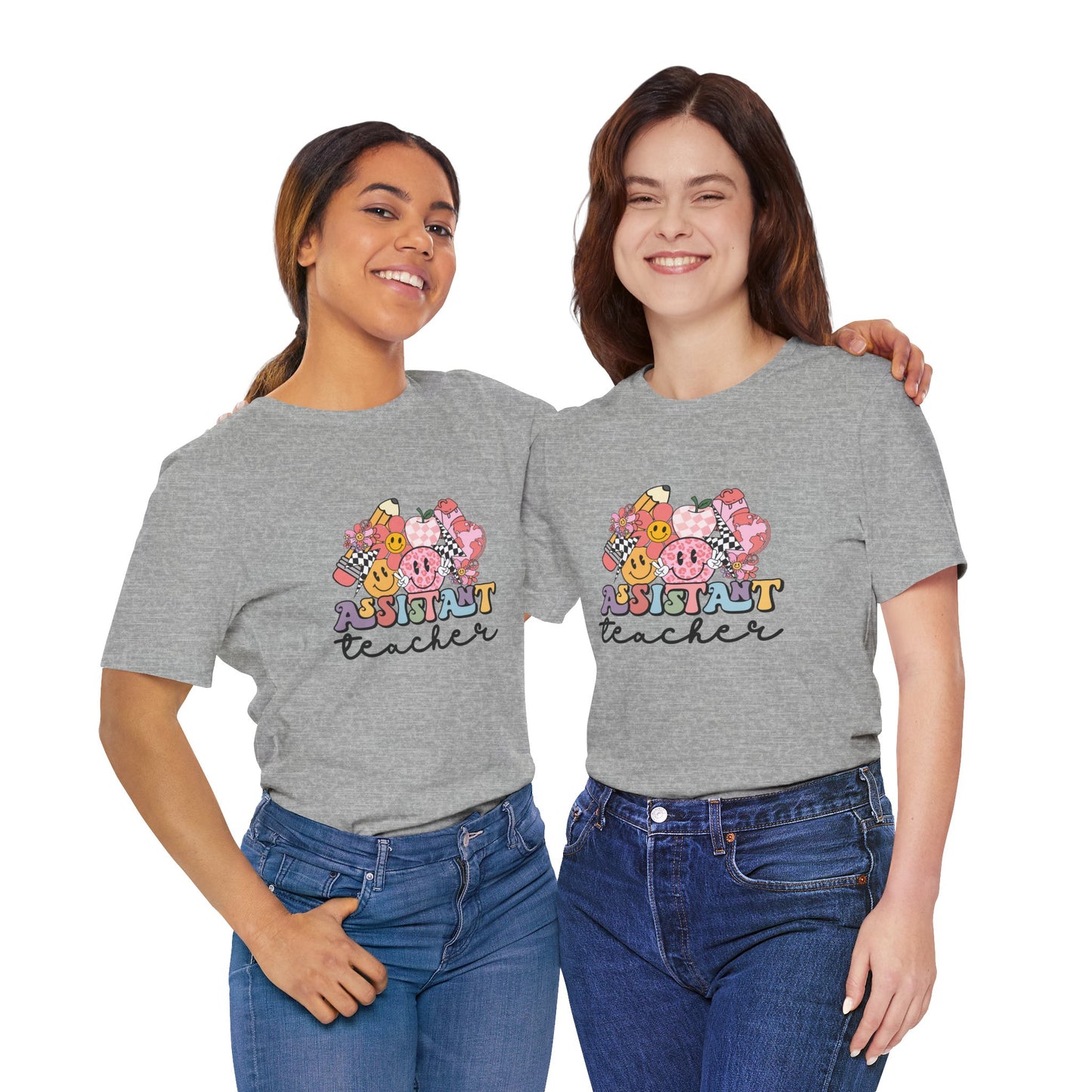 Retro Checkered Teacher Assistant Tee, Teacher Assistant Shirt, Teacher Assistant Life Shirt, Assistant Teacher Shirt, Custom Teacher Shirt, Custom Teacher Gift