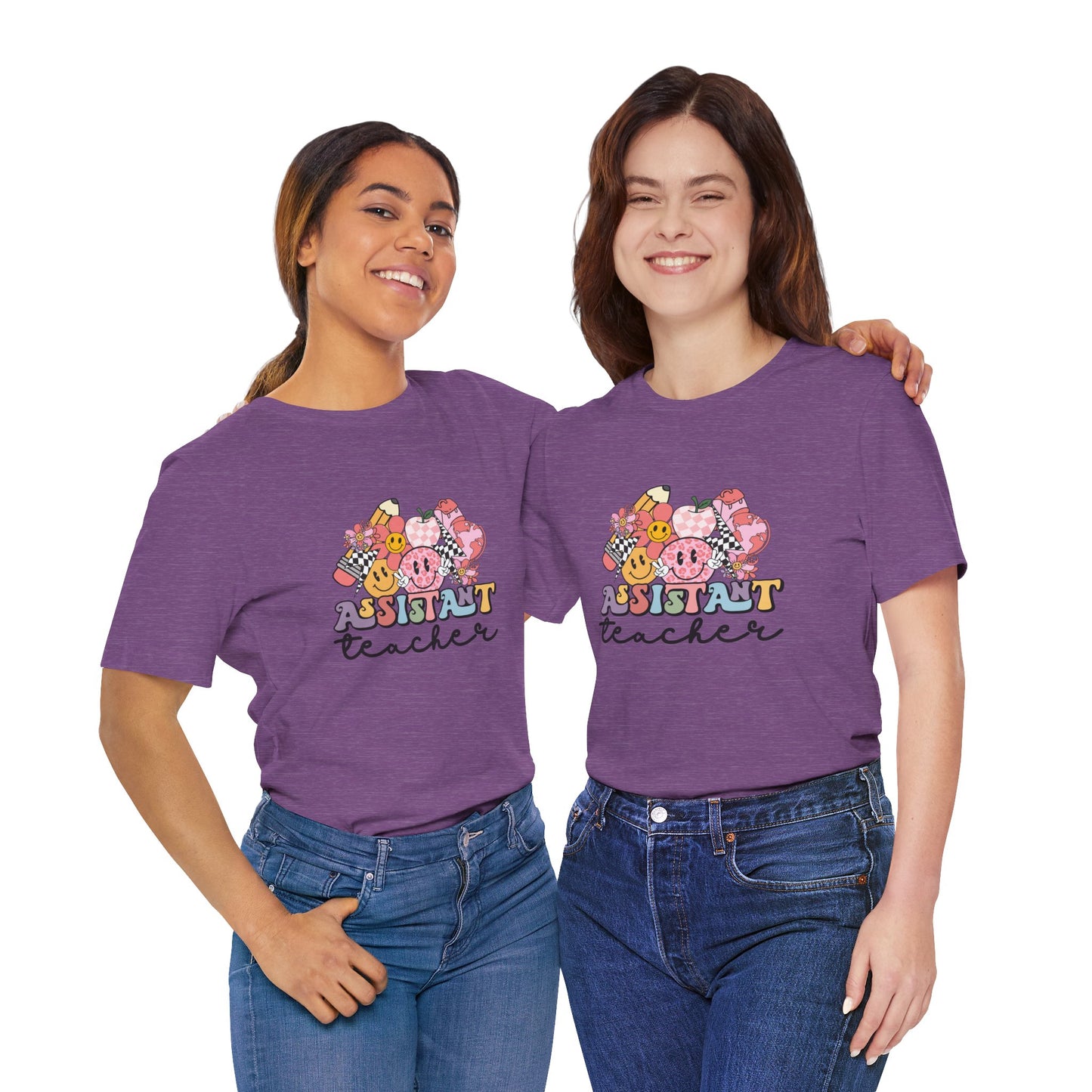 Retro Checkered Teacher Assistant Tee, Teacher Assistant Shirt, Teacher Assistant Life Shirt, Assistant Teacher Shirt, Custom Teacher Shirt, Custom Teacher Gift