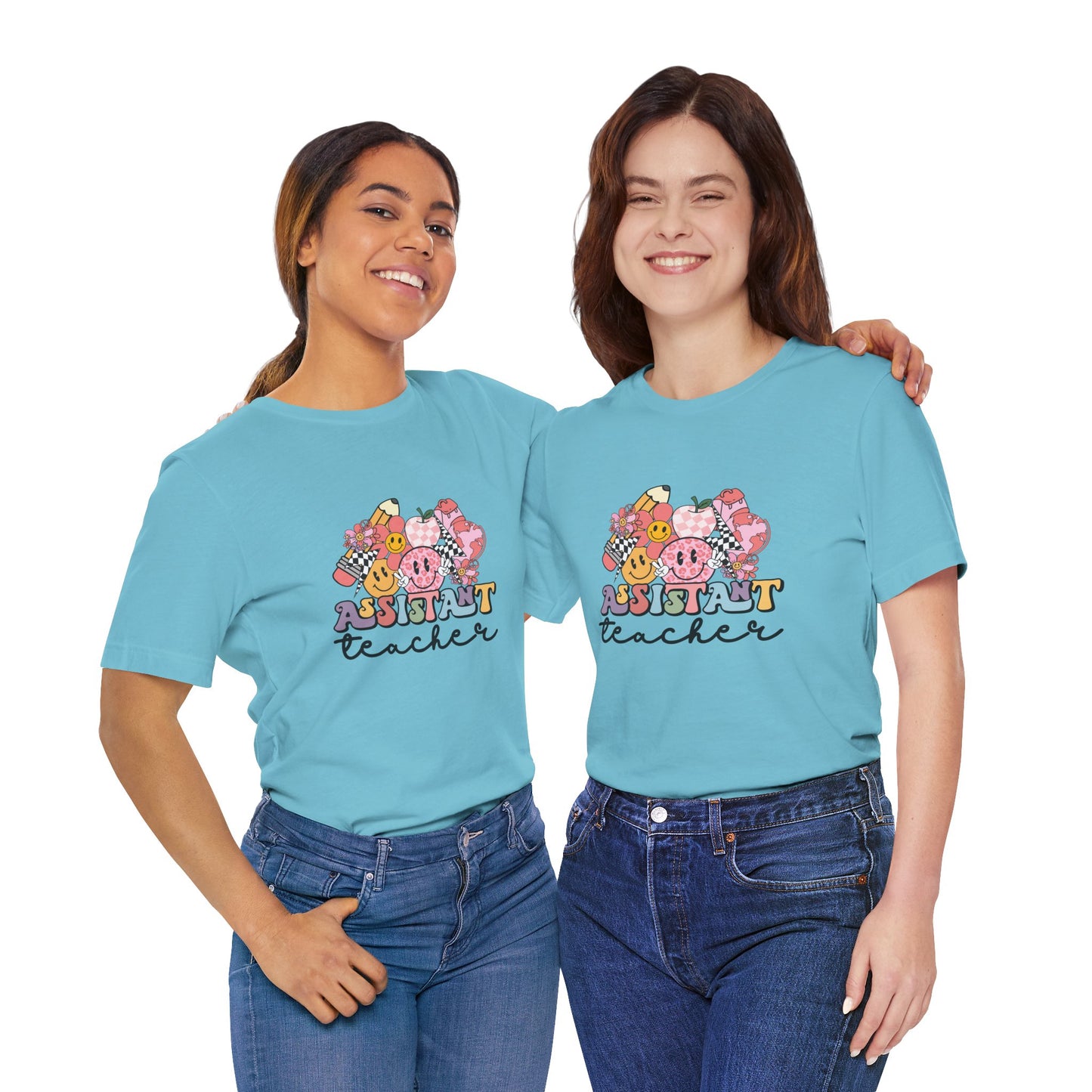 Retro Checkered Teacher Assistant Tee, Teacher Assistant Shirt, Teacher Assistant Life Shirt, Assistant Teacher Shirt, Custom Teacher Shirt, Custom Teacher Gift