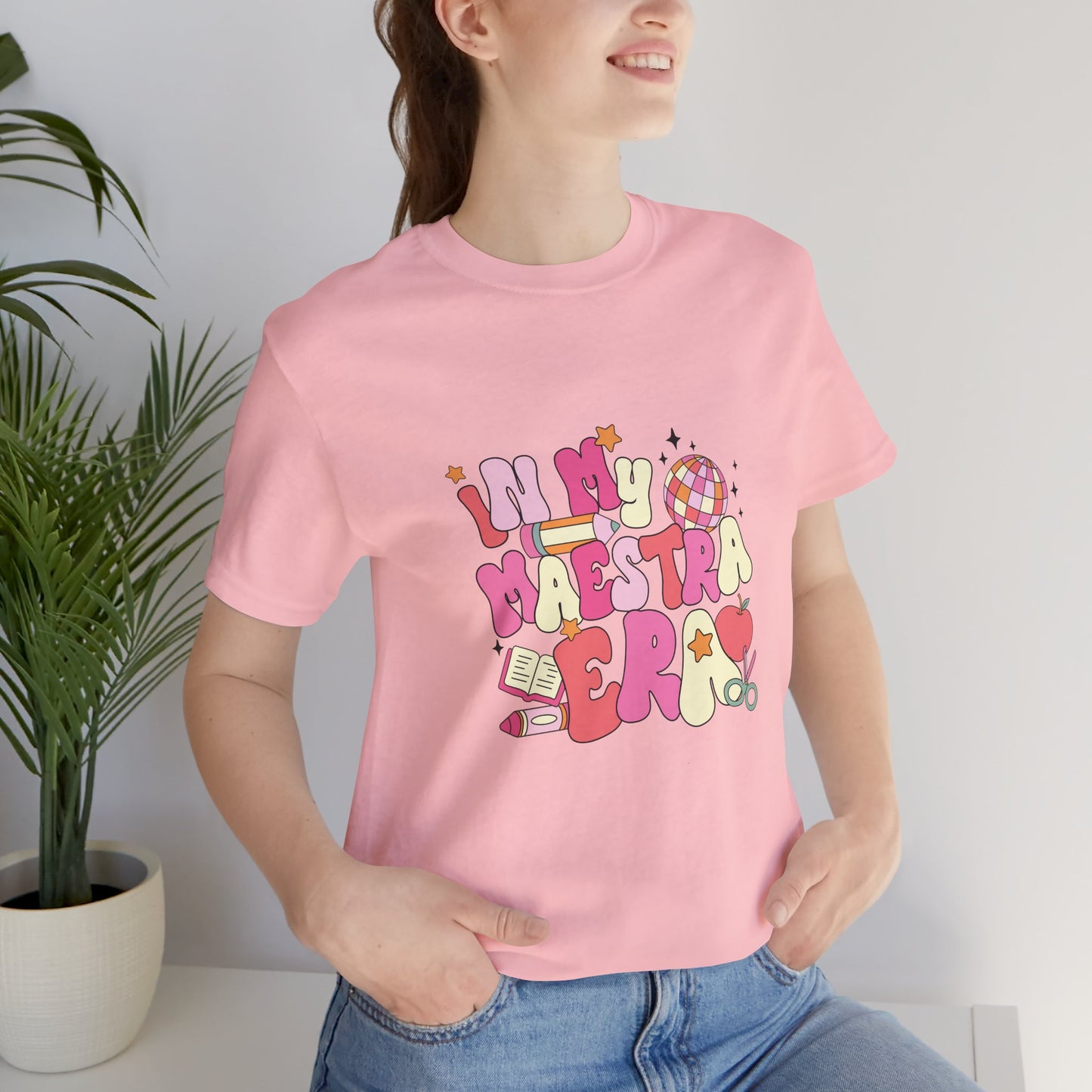 Disco Apple In My Teacher Era Tee, Disco Apple Teacher Shirt, Custom Apple Teacher Shirt, Back to School Teacher Shirt, Teacher Lifestyle Shirt, Retro Shirt, Custom Gift for Teacher