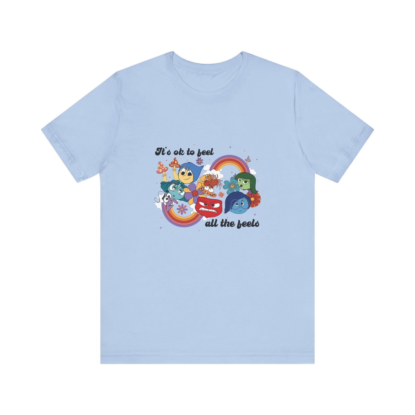 It's Ok to Feel All the Feels Rainbow Double Side Shirt, Retro Emotions T Shirt, In My Emotions Era T Shirt, Emotions Tour T Shirt, Teacher Shirt, Custom Teacher Shirt, Custom Teacher Gifts, Lifestyle Shirt