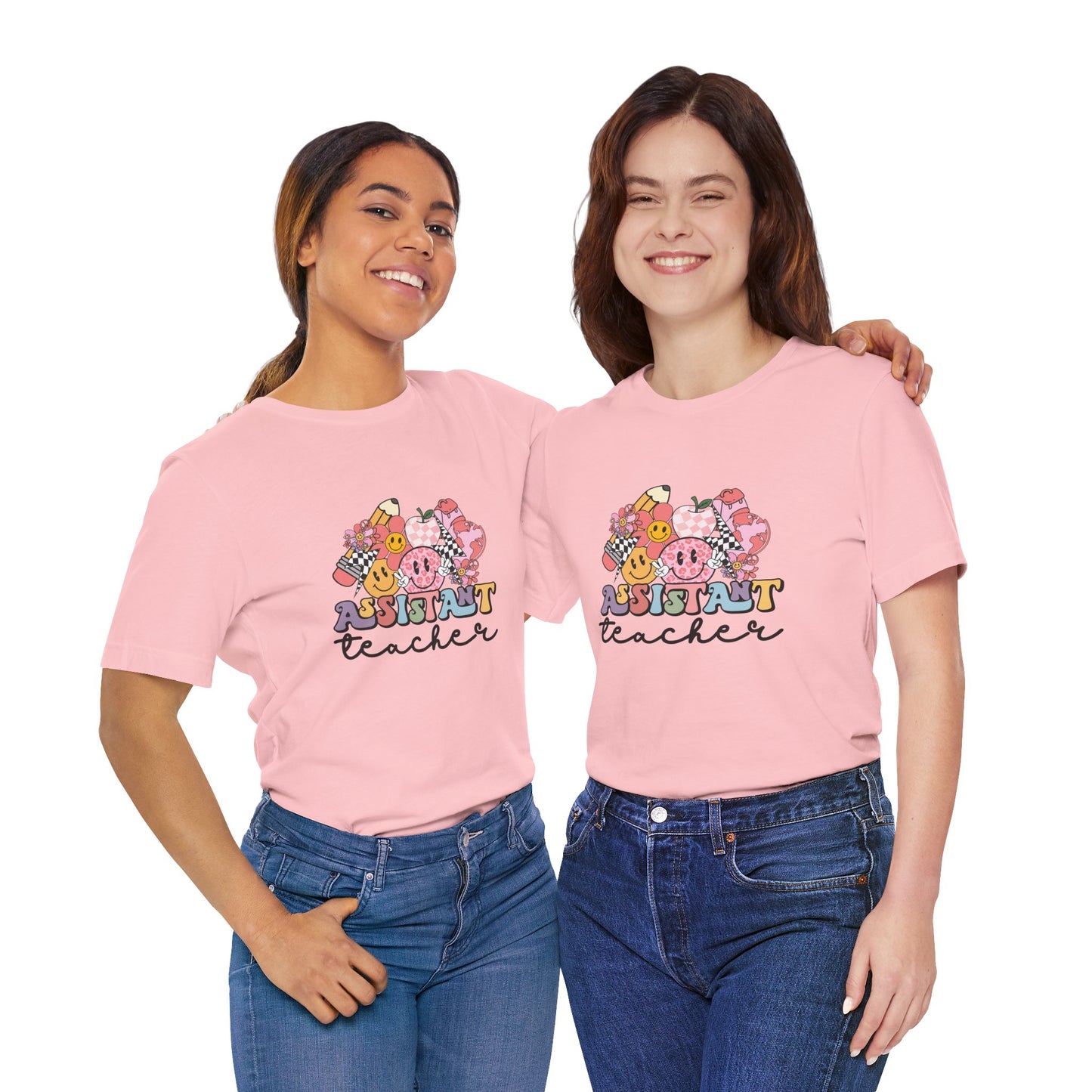 Retro Checkered Teacher Assistant Tee, Teacher Assistant Shirt, Teacher Assistant Life Shirt, Assistant Teacher Shirt, Custom Teacher Shirt, Custom Teacher Gift