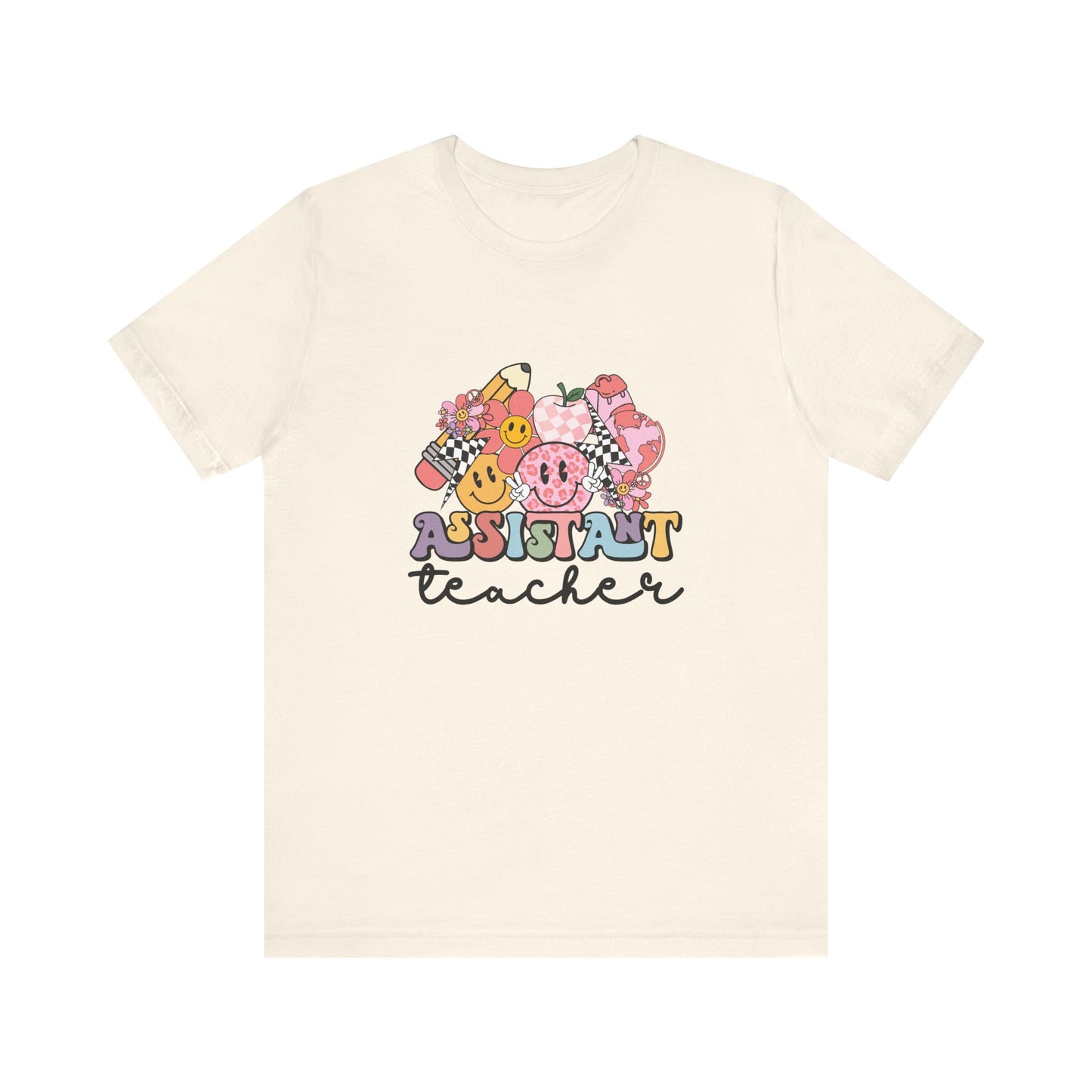 Retro Checkered Teacher Assistant Tee, Teacher Assistant Shirt, Teacher Assistant Life Shirt, Assistant Teacher Shirt, Custom Teacher Shirt, Custom Teacher Gift