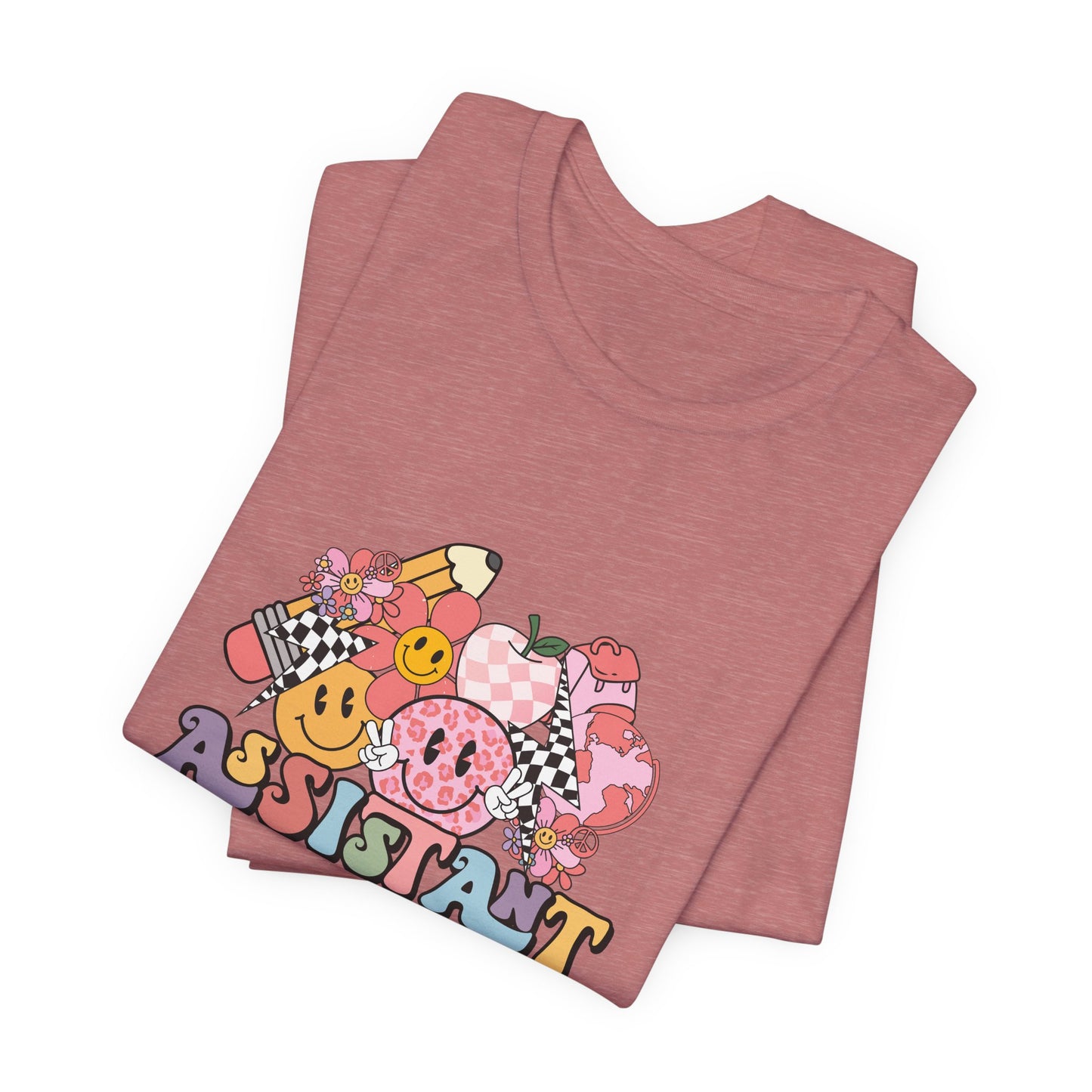 Retro Checkered Teacher Assistant Tee, Teacher Assistant Shirt, Teacher Assistant Life Shirt, Assistant Teacher Shirt, Custom Teacher Shirt, Custom Teacher Gift
