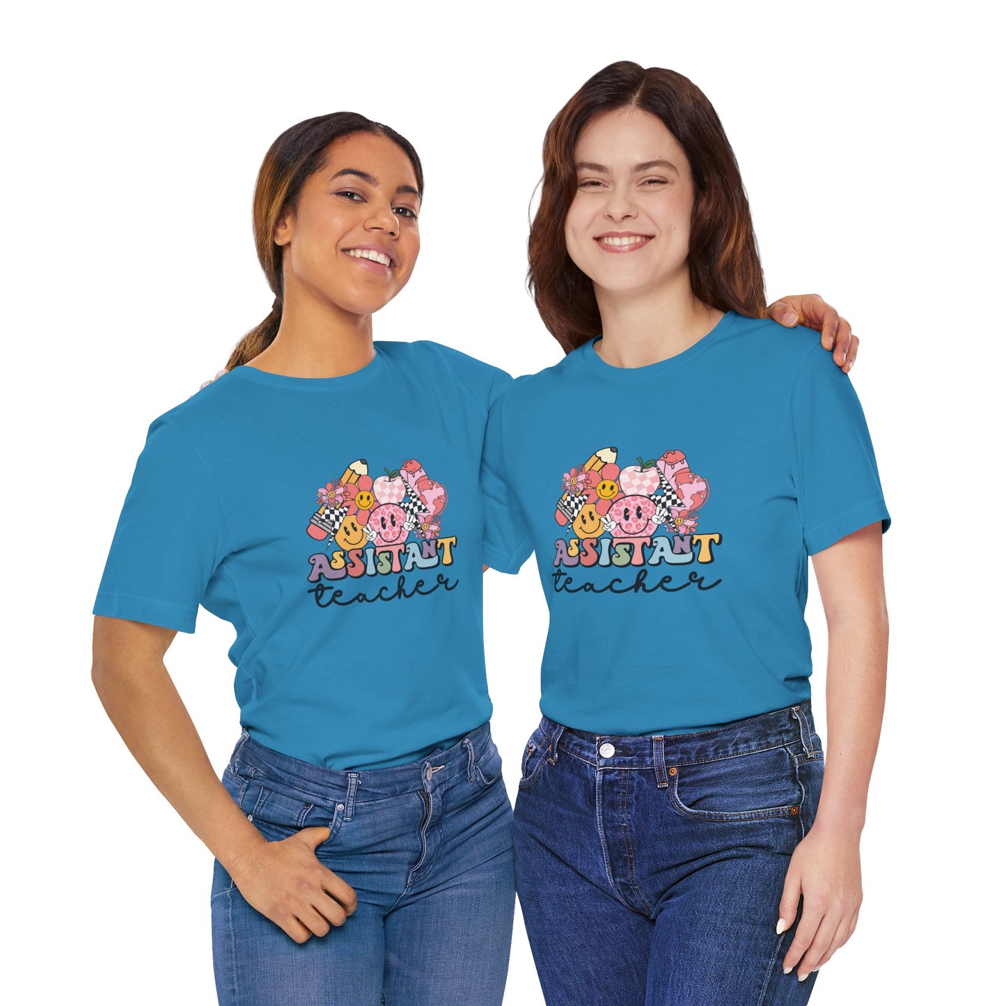 Retro Checkered Teacher Assistant Tee, Teacher Assistant Shirt, Teacher Assistant Life Shirt, Assistant Teacher Shirt, Custom Teacher Shirt, Custom Teacher Gift