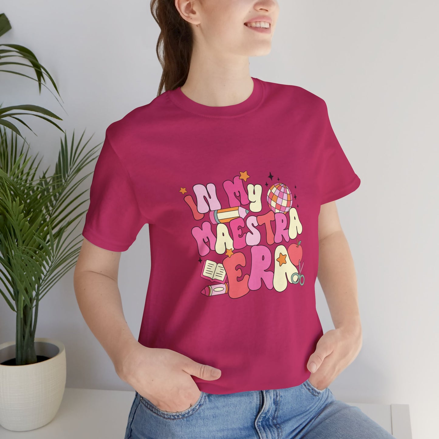 Disco Apple In My Teacher Era Tee, Disco Apple Teacher Shirt, Custom Apple Teacher Shirt, Back to School Teacher Shirt, Teacher Lifestyle Shirt, Retro Shirt, Custom Gift for Teacher