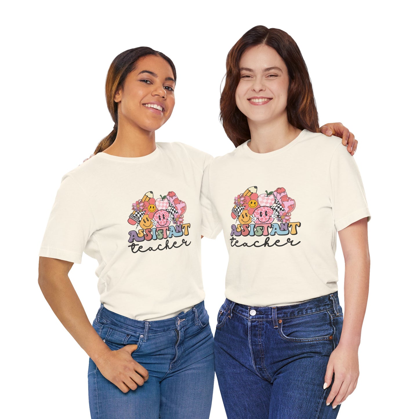 Retro Checkered Teacher Assistant Tee, Teacher Assistant Shirt, Teacher Assistant Life Shirt, Assistant Teacher Shirt, Custom Teacher Shirt, Custom Teacher Gift