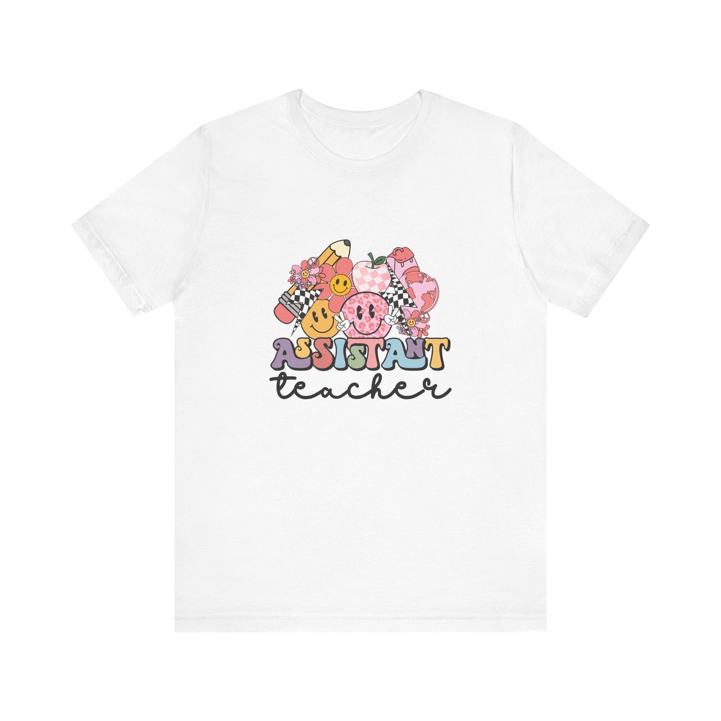 Retro Checkered Teacher Assistant Tee, Teacher Assistant Shirt, Teacher Assistant Life Shirt, Assistant Teacher Shirt, Custom Teacher Shirt, Custom Teacher Gift