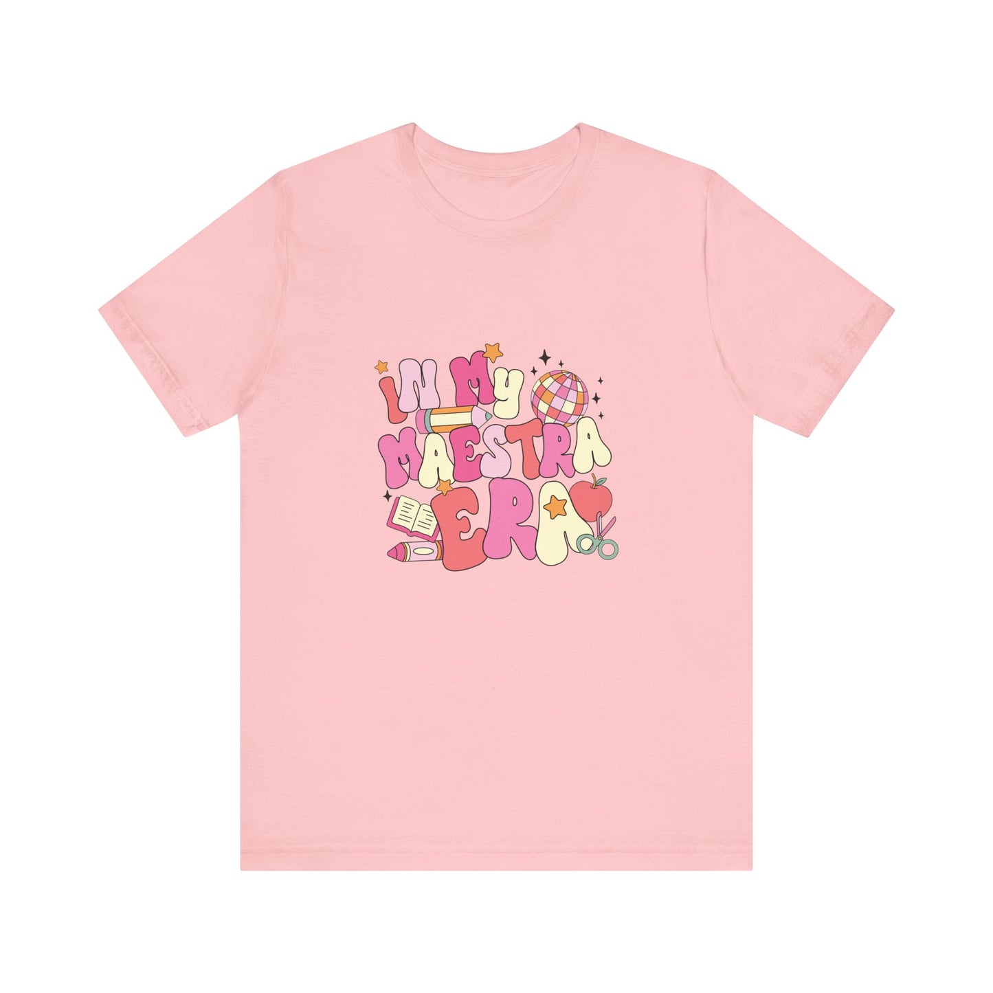 Disco Apple In My Teacher Era Tee, Disco Apple Teacher Shirt, Custom Apple Teacher Shirt, Back to School Teacher Shirt, Teacher Lifestyle Shirt, Retro Shirt, Custom Gift for Teacher