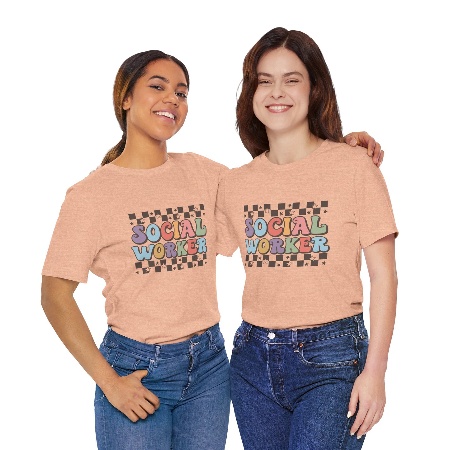 Checkered Social Worker Shirt, Retro Checkerboard Social Worker Shirt, Social Worker Tee, Back to School Counselor Shirt, School Counselor Tee, School Staff Shirt, Social Worker Life Shirt