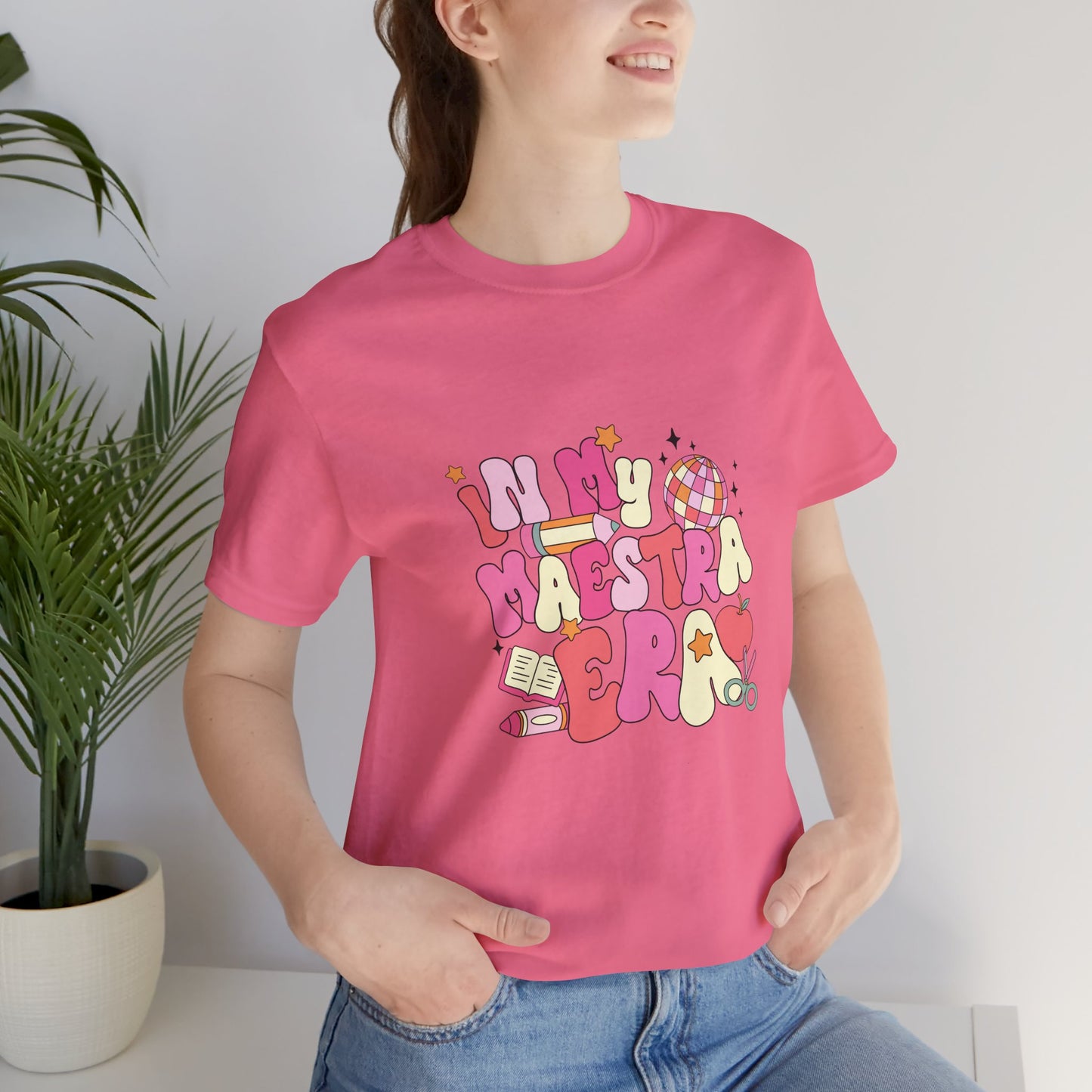 Disco Apple In My Teacher Era Tee, Disco Apple Teacher Shirt, Custom Apple Teacher Shirt, Back to School Teacher Shirt, Teacher Lifestyle Shirt, Retro Shirt, Custom Gift for Teacher