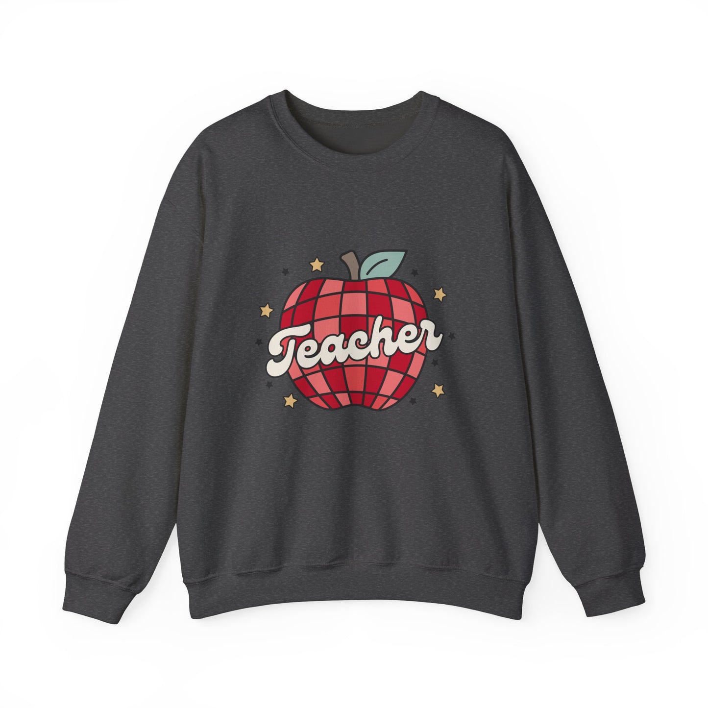 Apple Teacher Sweatshirt, Apple Teacher Sweater, Retro Teacher Sweatshirt, Retro Teacher Sweater, Disco Apple Sweatshirt Cute Teacher Sweatshirt, Back to School Sweatshirt