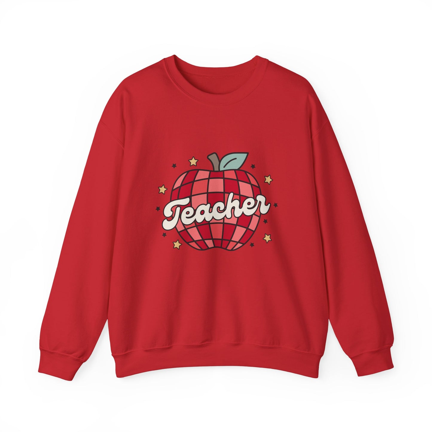 Apple Teacher Sweatshirt, Apple Teacher Sweater, Retro Teacher Sweatshirt, Retro Teacher Sweater, Disco Apple Sweatshirt Cute Teacher Sweatshirt, Back to School Sweatshirt