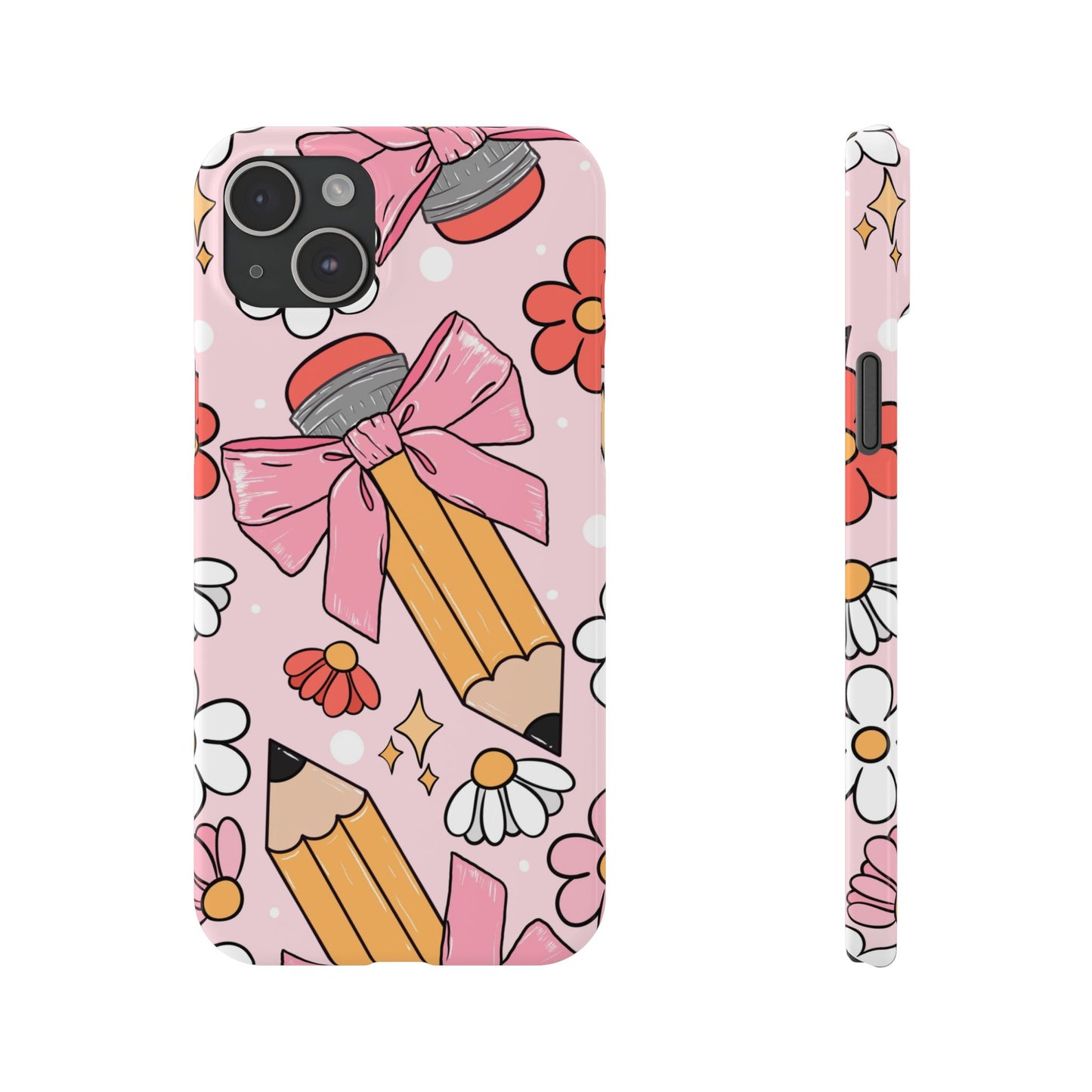 Teacher Slim Phone Case, Pink Coquette Teacher Phone Case, Back to School Teacher Phone Case, iPhone Case, Teacher Gift Ideas