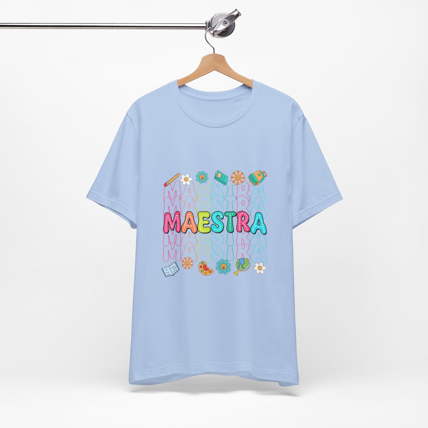 Camisa Maestra Española, Camiseta Maestra Española, Camiseta Maestra Española, Camiseta de Manga Corta Rainbow Maestra Icons Jersey 