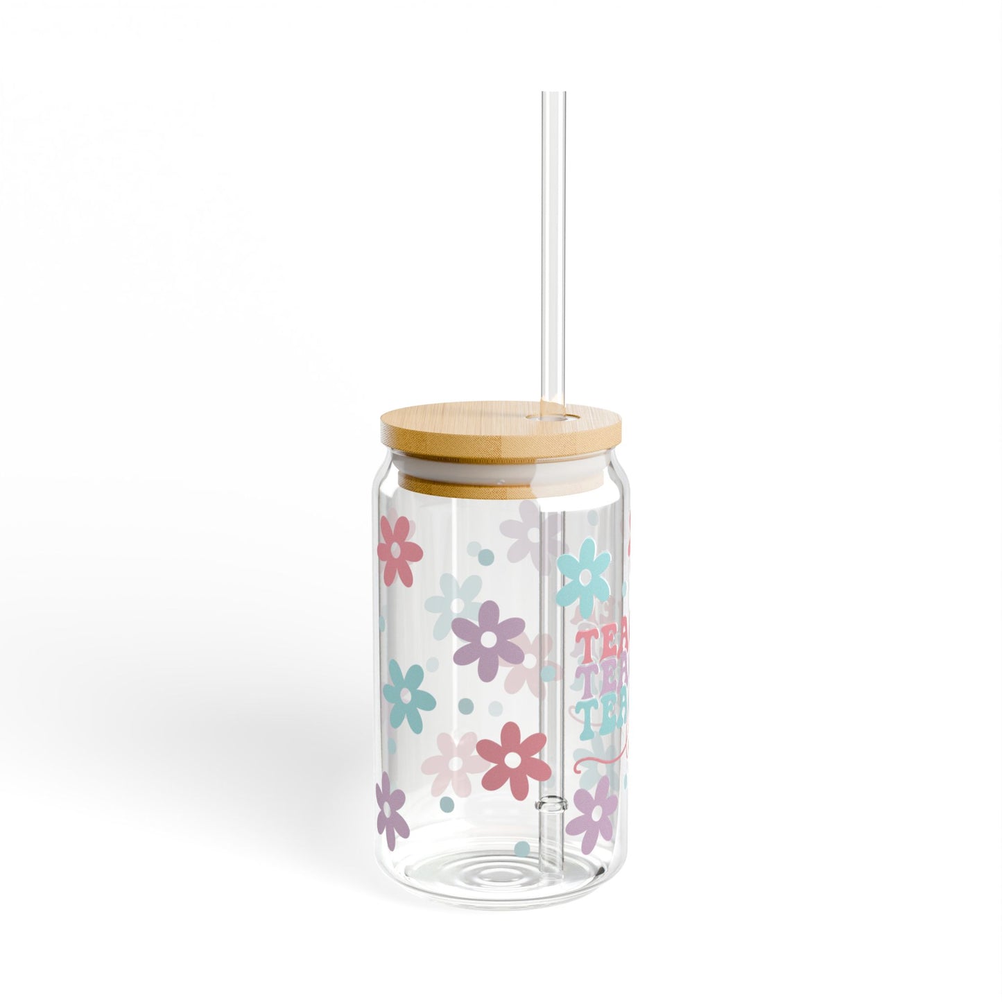 Teacher Glass Cup, Iced Coffee Glass Cup, Glass Sippy Cup with Straw, Glass Cup with Straw and Lid, Teacher Drinkware, Teacher Life Glass Cup