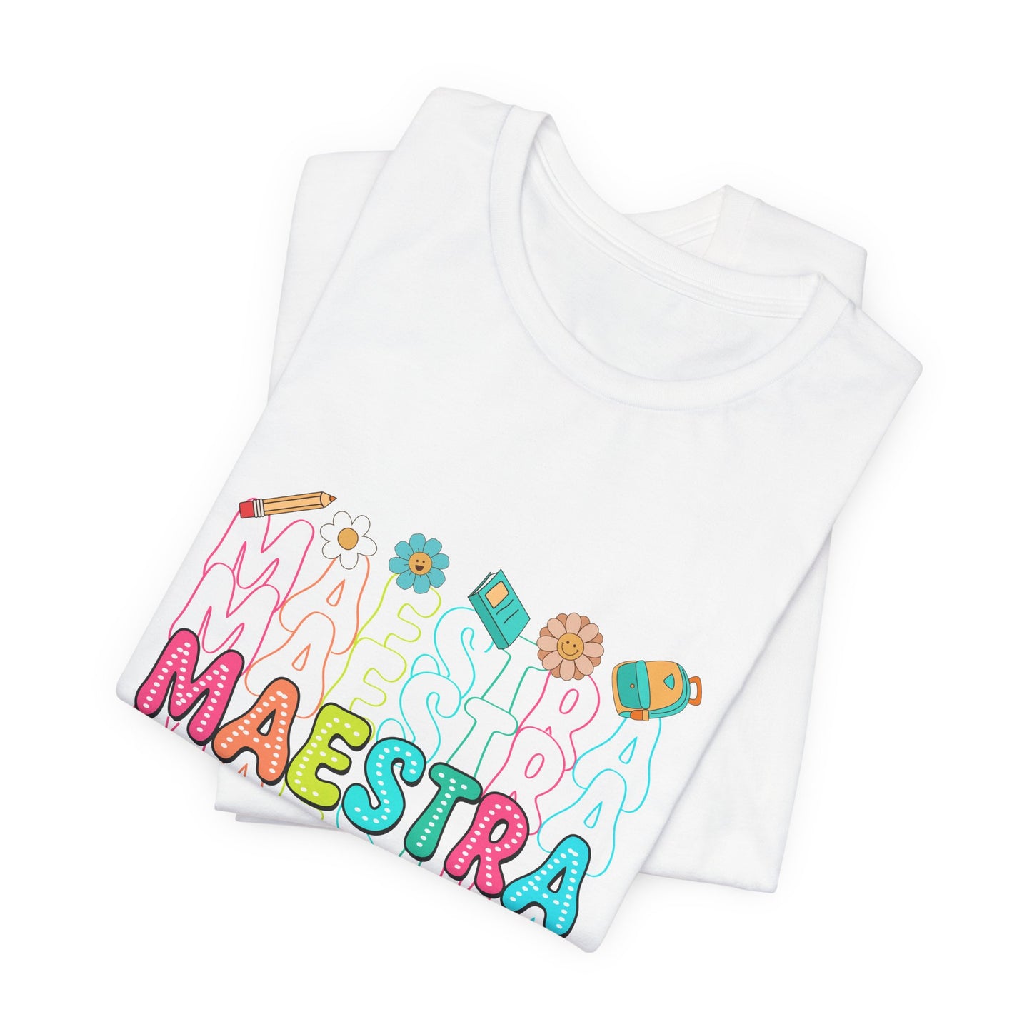 Camisa Maestra Española, Camiseta Maestra Española, Camiseta Maestra Española, Camiseta de Manga Corta Rainbow Maestra Icons Jersey 