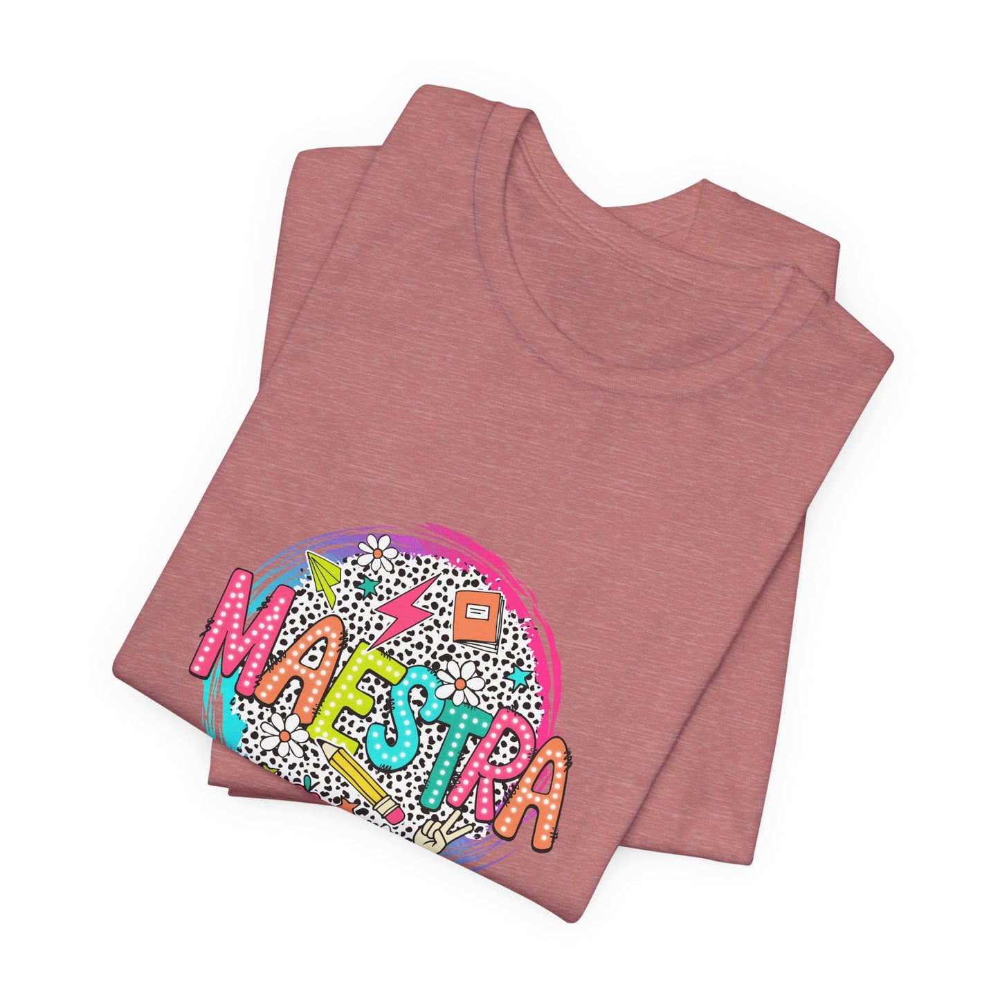 Camisa Maestra Española, Camiseta Maestra Española, Camiseta Maestra Española, Camiseta de Manga Corta Color Swirl Maestra Jersey, Camisa de Maestro Personalizada, Regalo de Maestro Personalizado, Camiseta de Regreso a la Escuela, Regalos de Maestro 