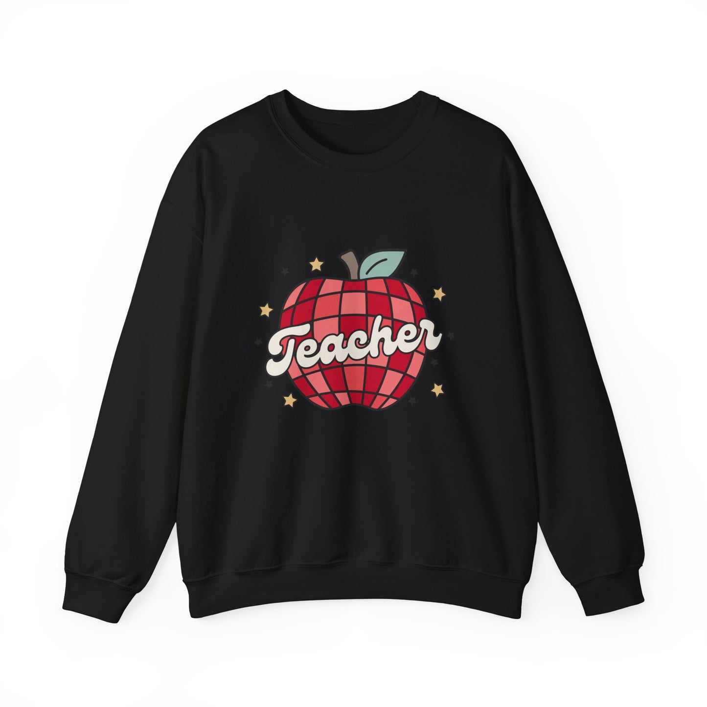 Apple Teacher Sweatshirt, Apple Teacher Sweater, Retro Teacher Sweatshirt, Retro Teacher Sweater, Disco Apple Sweatshirt Cute Teacher Sweatshirt, Back to School Sweatshirt