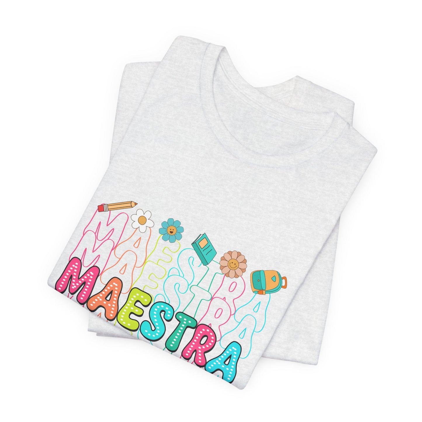 Camisa Maestra Española, Camiseta Maestra Española, Camiseta Maestra Española, Camiseta de Manga Corta Rainbow Maestra Icons Jersey 