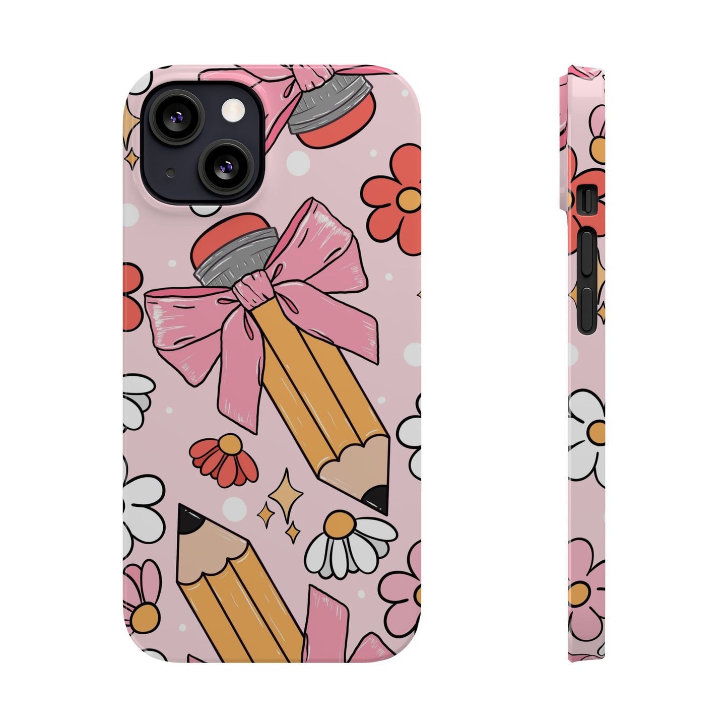 Teacher Slim Phone Case, Pink Coquette Teacher Phone Case, Back to School Teacher Phone Case, iPhone Case, Teacher Gift Ideas