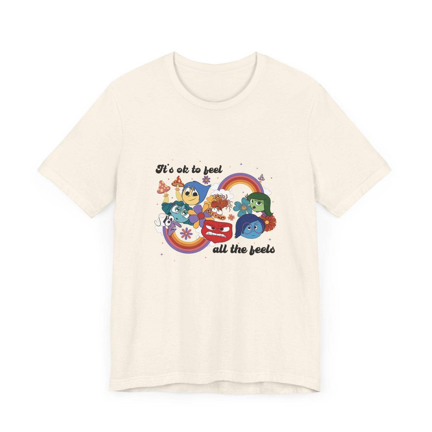 It's Ok to Feel All the Feels Rainbow Double Side Shirt, Retro Emotions T Shirt, In My Emotions Era T Shirt, Emotions Tour T Shirt, Teacher Shirt, Custom Teacher Shirt, Custom Teacher Gifts, Lifestyle Shirt