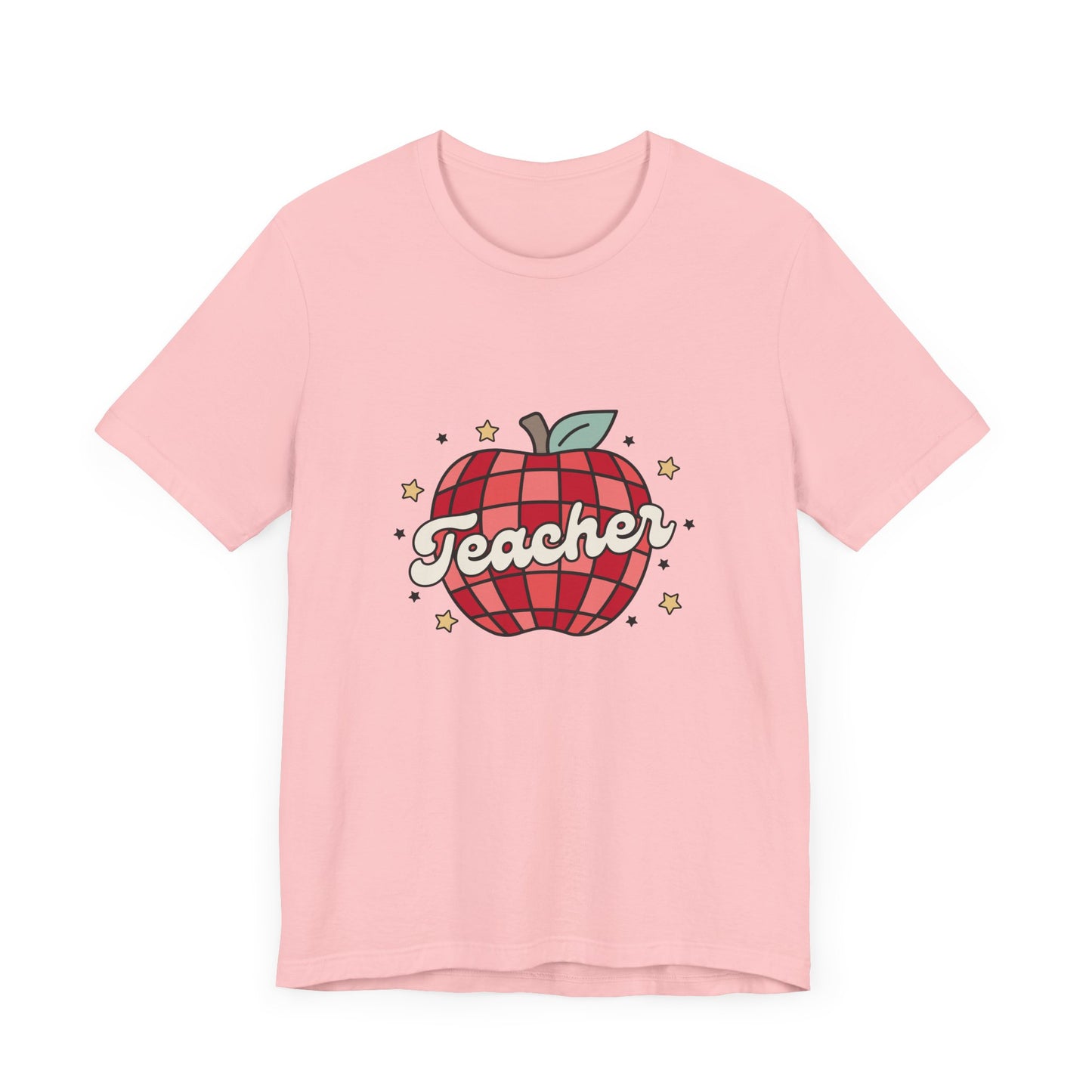 Disco Apple Teacher Shirt, Custom Apple Teacher Shirt, Back to School Teacher Shirt, Teacher Lifestyle Shirt, Retro Shirt, Custom Gift for Teacher