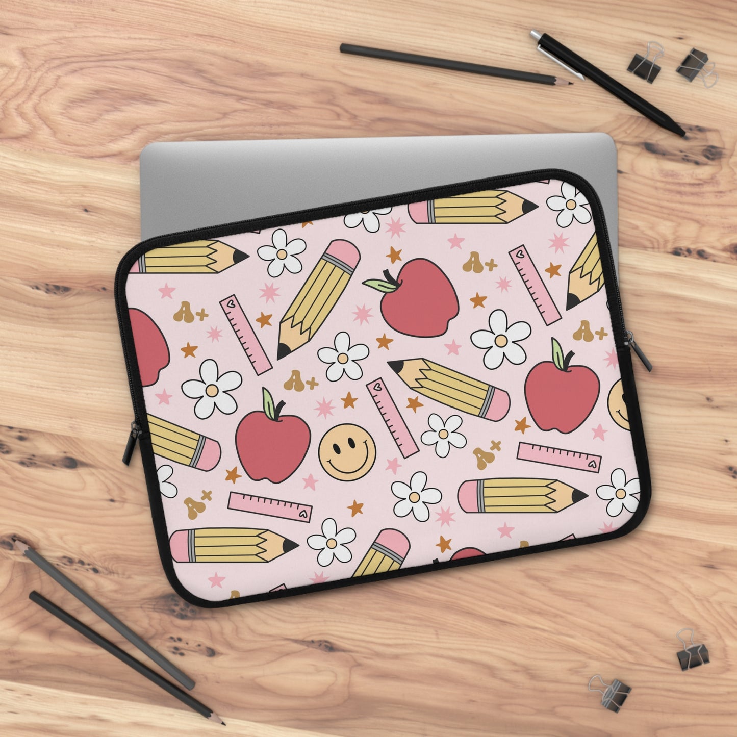 Laptop Case, Laptop Cover, Laptop Sleeve, Laptop Protector, MacBook Air Case, Mac Pro Case, Teacher Laptop Case, Apples and SmileysTeacher Laptop Case