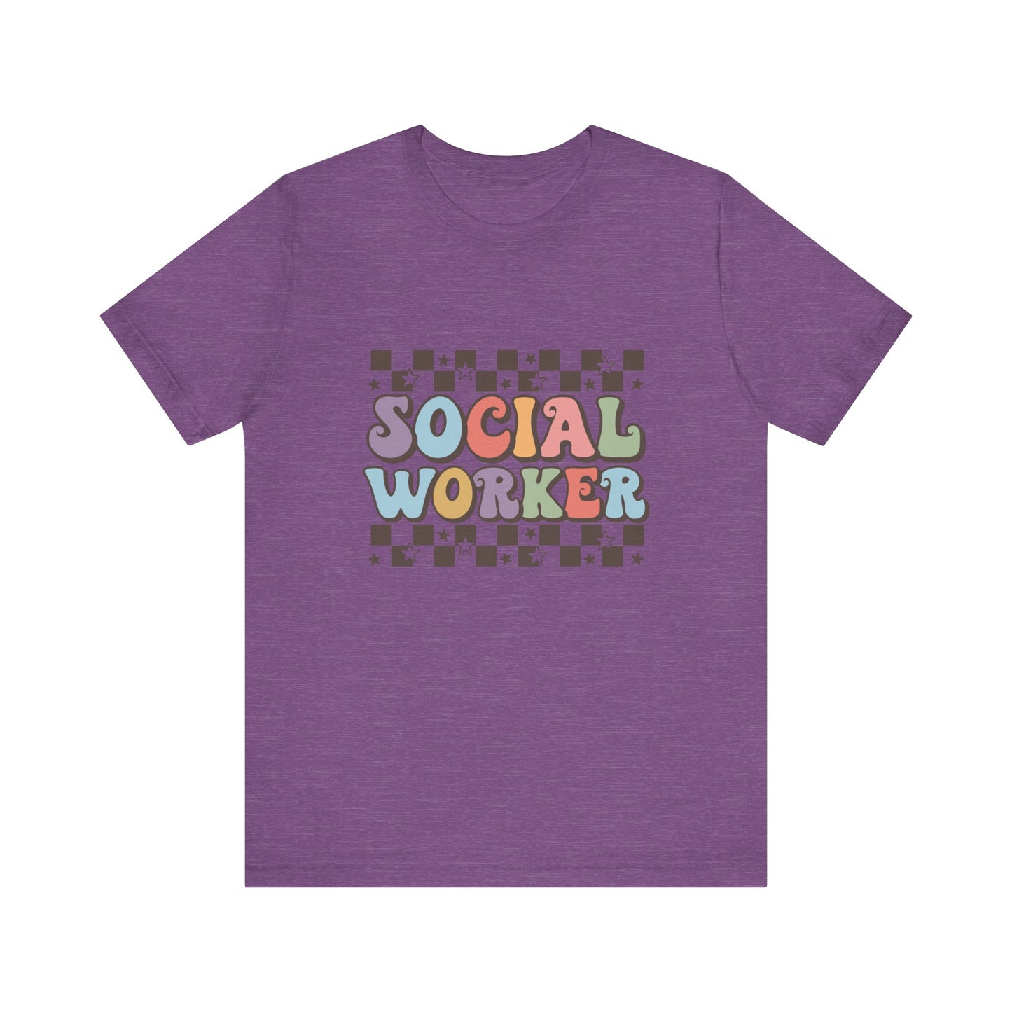 Checkered Social Worker Shirt, Retro Checkerboard Social Worker Shirt, Social Worker Tee, Back to School Counselor Shirt, School Counselor Tee, School Staff Shirt, Social Worker Life Shirt