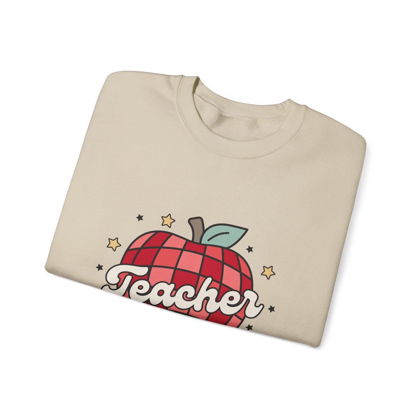 Apple Teacher Sweatshirt, Apple Teacher Sweater, Retro Teacher Sweatshirt, Retro Teacher Sweater, Disco Apple Sweatshirt Cute Teacher Sweatshirt, Back to School Sweatshirt