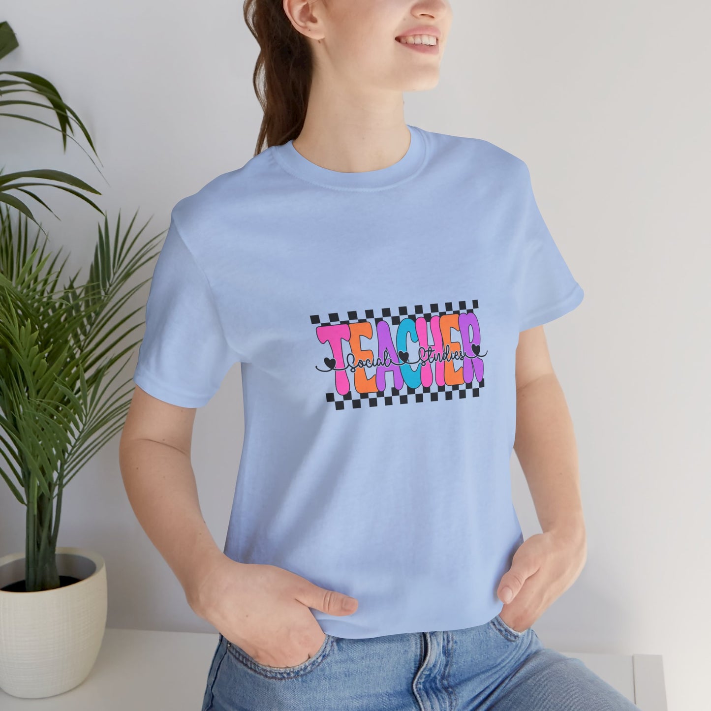 Retro Checkerboard Social Studies Teacher Shirt, Elementary School Teacher, Primary School Teacher, Middle School Teacher Tee, Secondary School Teacher Tee, High School Teacher, Back to School Shirt, Teacher Life, Teacher Lifestyle Shirt