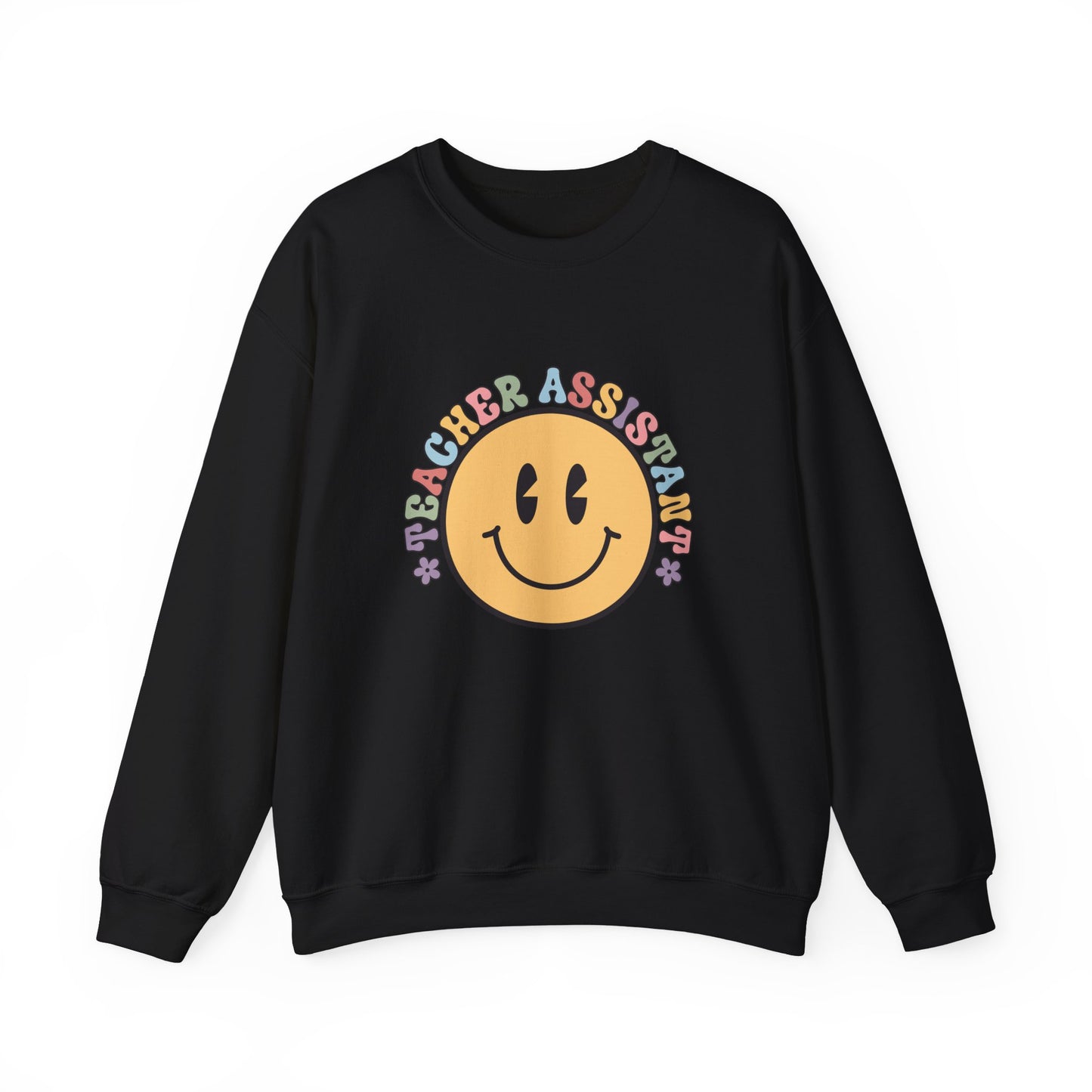 Retro Smiley Teacher Assistant Sweatshirt, Retro Teacher Assistant Sweater, Smiley Teacher Assistant Sweatshirt, Retro Teacher Assistant Sweatshirt, Cute Teacher Assistant Sweater. Back to School Sweatshirt