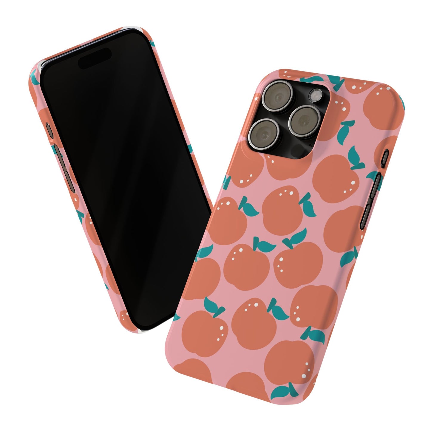 Teacher Slim Phone Case, Pink Apples Teacher Phone Case, Back to School Teacher Phone Case, iPhone Case, Teacher Gift Ideas