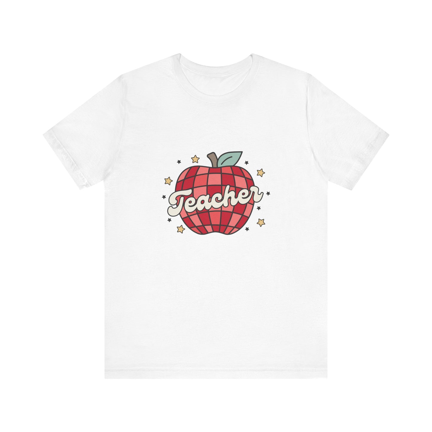 Disco Apple Teacher Shirt, Custom Apple Teacher Shirt, Back to School Teacher Shirt, Teacher Lifestyle Shirt, Retro Shirt, Custom Gift for Teacher