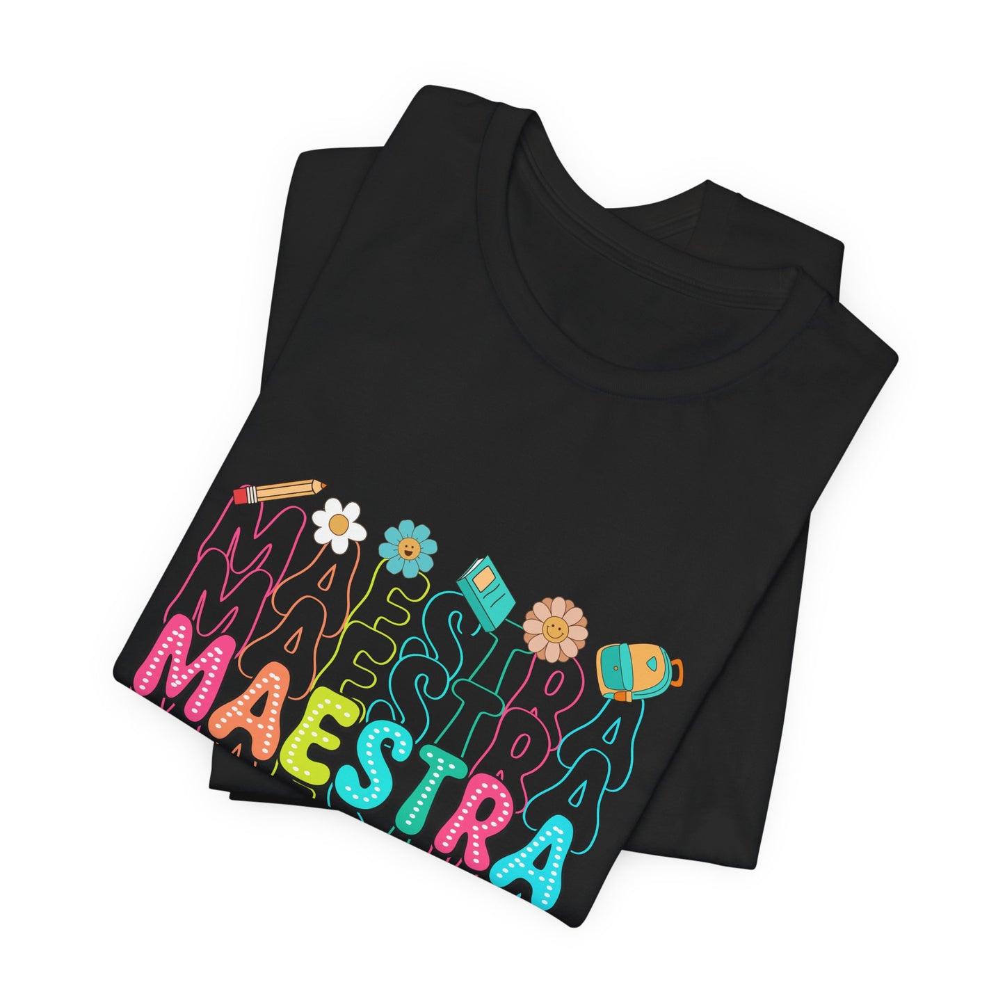 Camisa Maestra Española, Camiseta Maestra Española, Camiseta Maestra Española, Camiseta de Manga Corta Rainbow Maestra Icons Jersey 