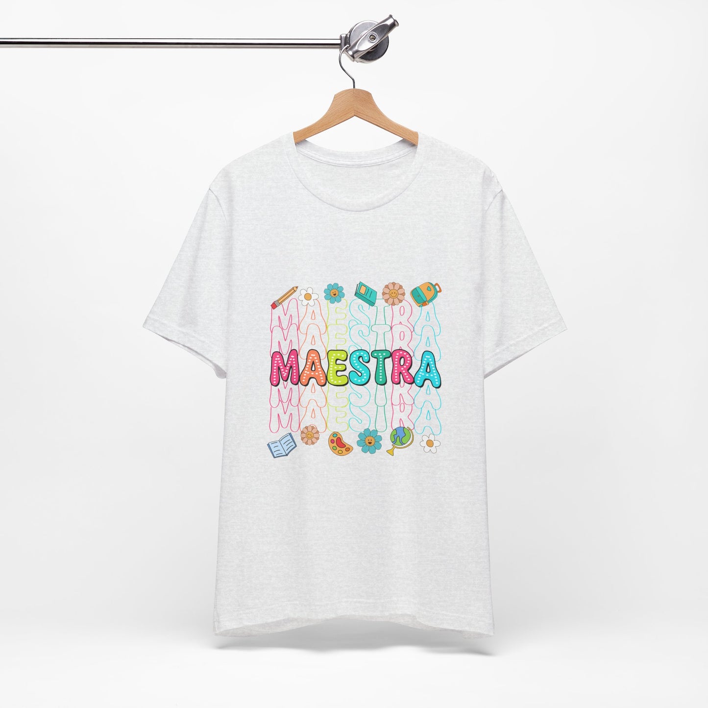 Camisa Maestra Española, Camiseta Maestra Española, Camiseta Maestra Española, Camiseta de Manga Corta Rainbow Maestra Icons Jersey 