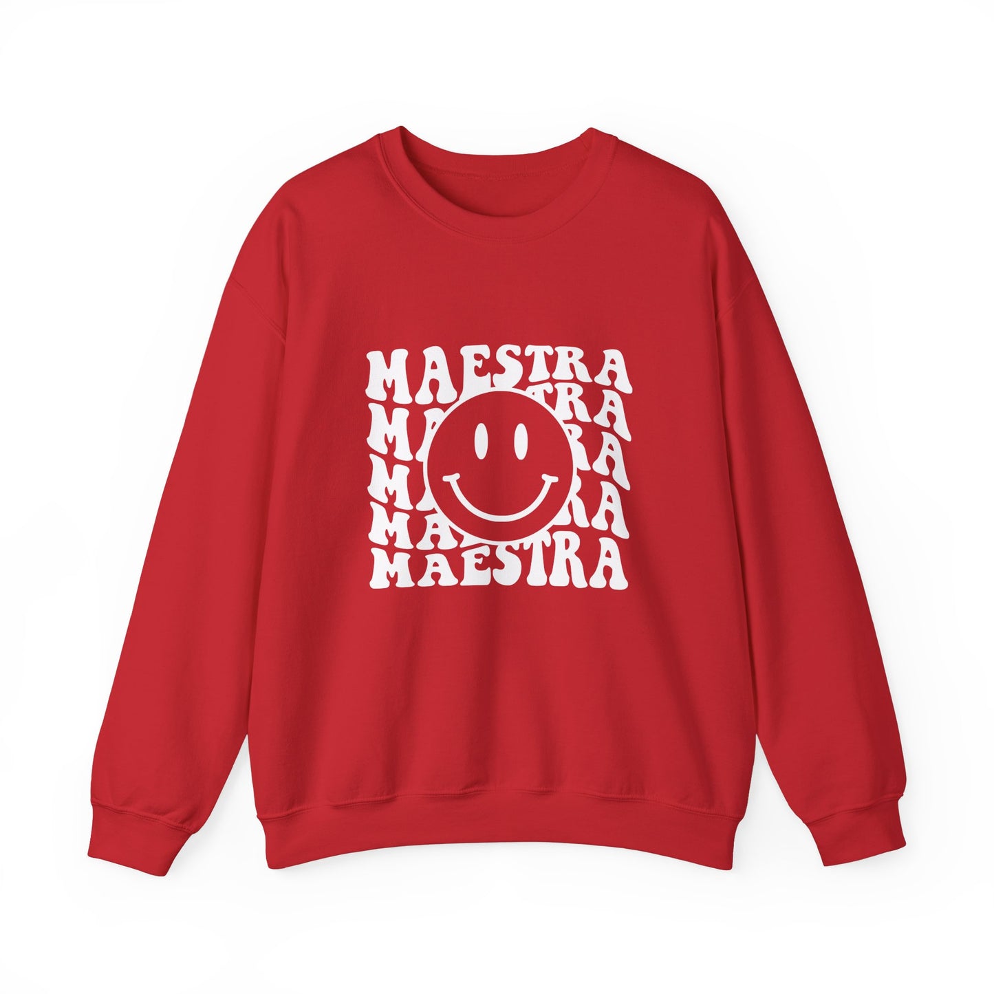 Spanish Teacher Sweatshirt, Spanish Maestra Sweatshirt, Spanish Maestra Smiley Teacher Sweater, Spanish Smiley Teacher Sweatshirt, Retro White Smiley Teacher Sweatshirt, Classic Teacher Sweater, Cute Teacher Sweatshirt, Back to School Sweatshirt