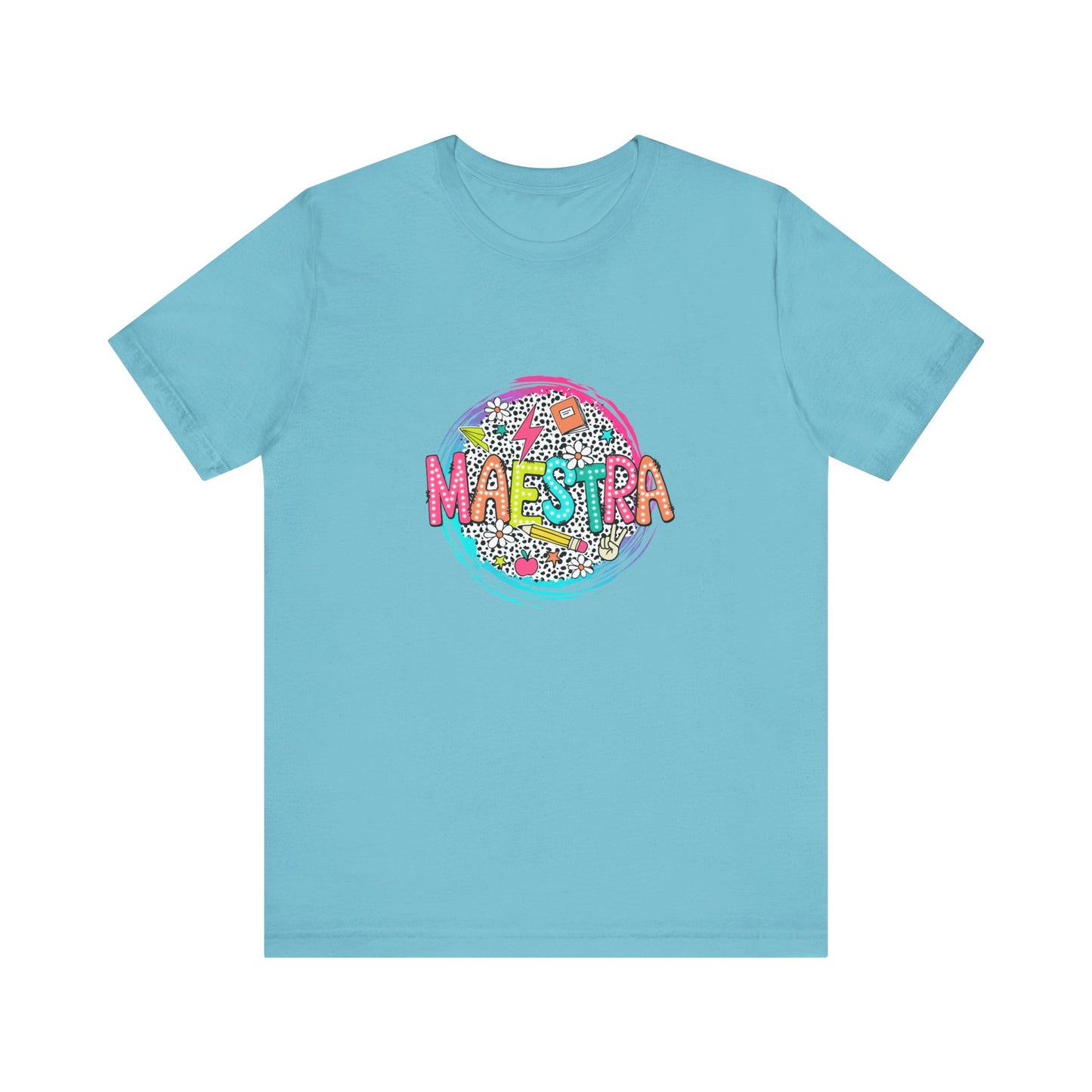 Camisa Maestra Española, Camiseta Maestra Española, Camiseta Maestra Española, Camiseta de Manga Corta Color Swirl Maestra Jersey, Camisa de Maestro Personalizada, Regalo de Maestro Personalizado, Camiseta de Regreso a la Escuela, Regalos de Maestro 