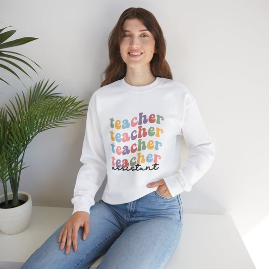 Retro Teacher Assistant Sweatshirt, Retro Teacher Assistant Sweater, Cool Teacher Assistant Sweatshirt, Teacher Assistant Life Sweater, Back to School Sweatshirt