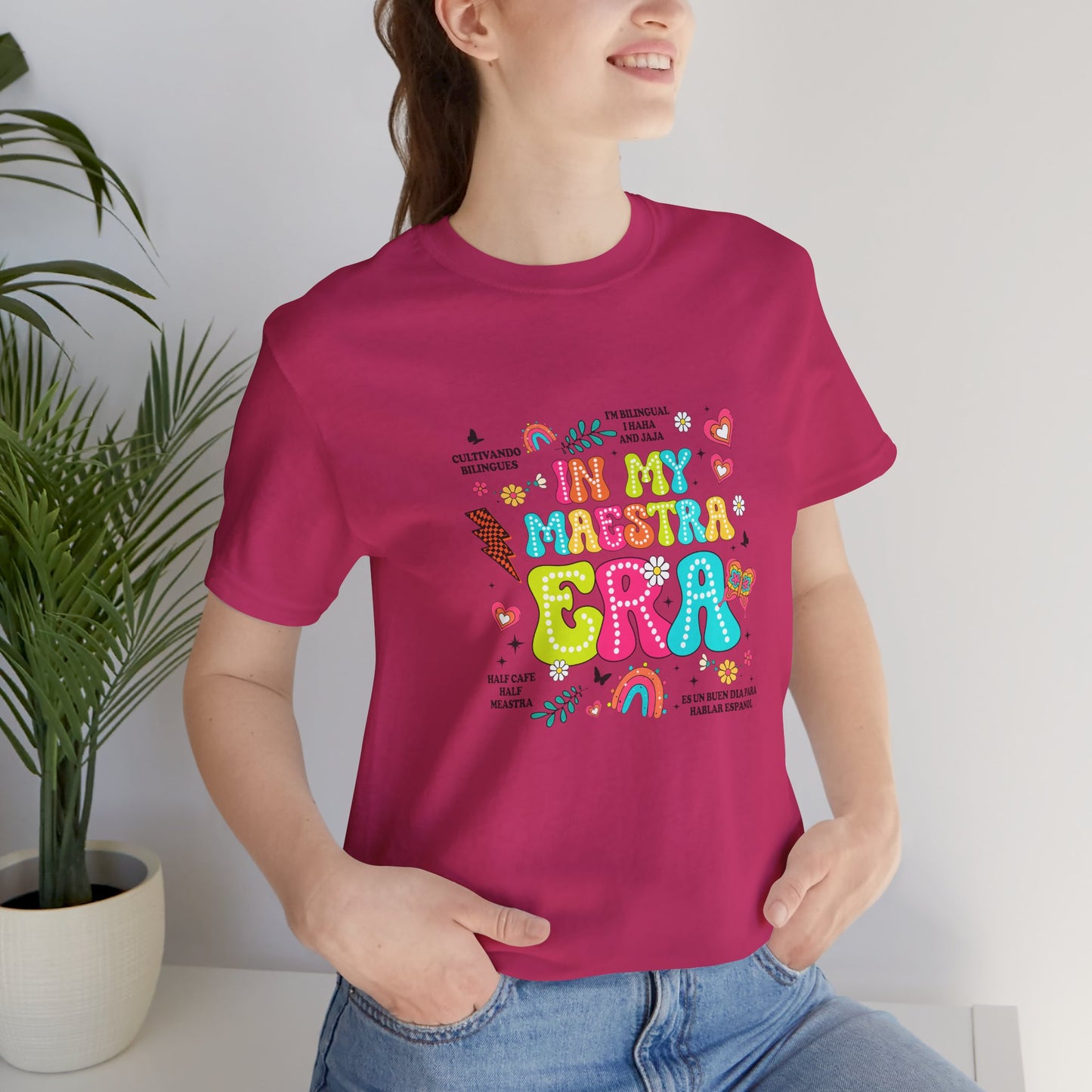 En mi camisa Maestra Era, camisa Maestra española, camiseta Maestra española, camisa personalizada de profesora de español, regalos personalizados para profesora 