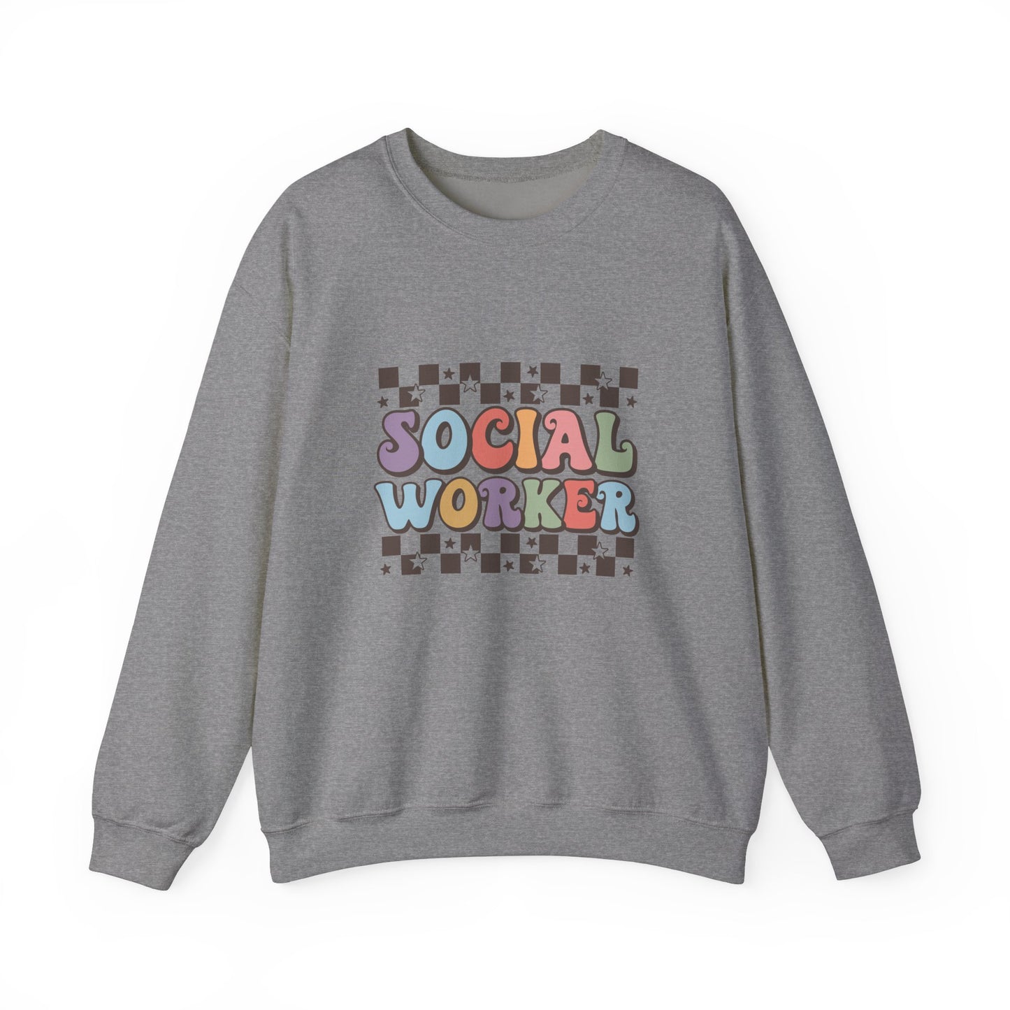 Retro Social Worker Sweatshirt, Checkerboard Social Work Sweater, School Counselor Sweater, Back to School Counselor Sweatshirt