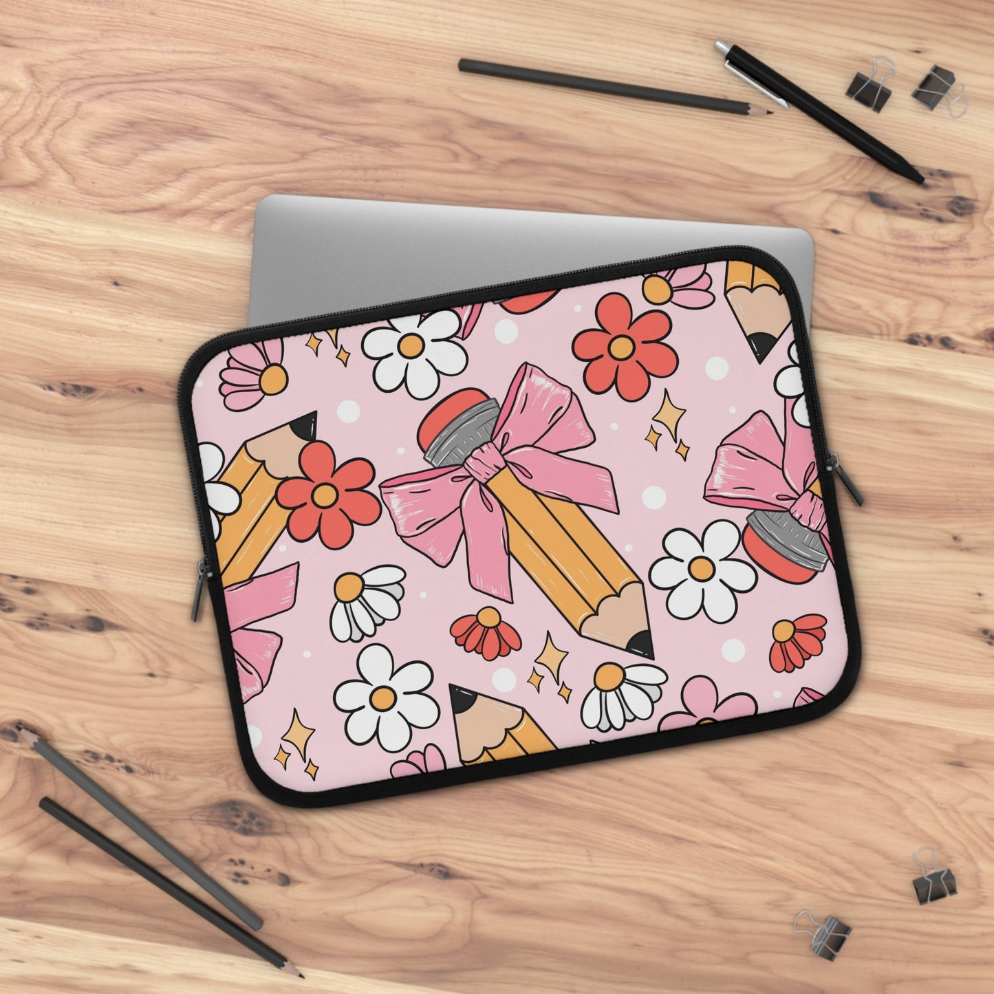 Laptop Case, Laptop Cover, Laptop Sleeve, Laptop Protector, MacBook Air Case, Mac Pro Case, Teacher Laptop Case, Pink Coquette Teacher Laptop Case