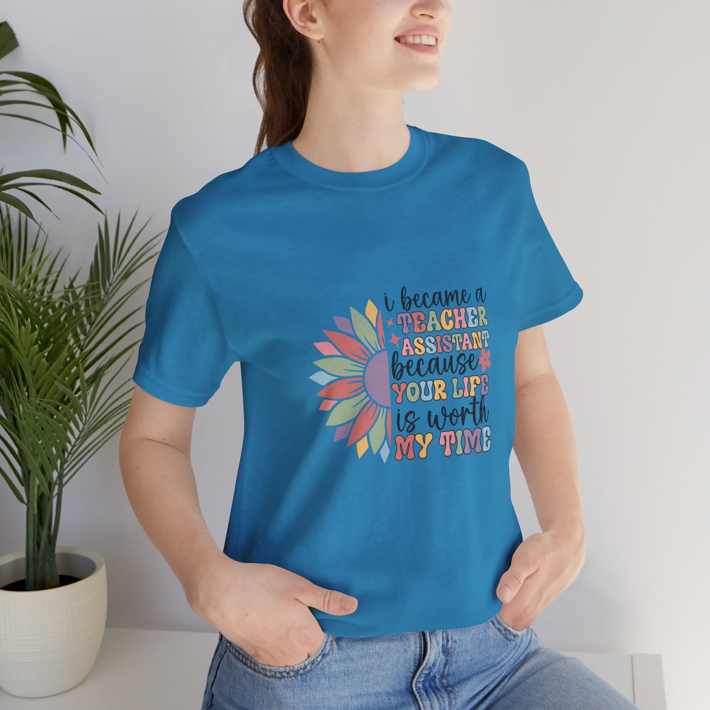 I Became Teacher Assistant T Shirt, Flower Teacher Assistant Shirt, Teacher Assistant Flower T-Shirt, Assistant Teacher Shirt, Boho Teacher Assistant Shirt, Retro Teacher Assistant Life Shirt, Custom Teacher Assistant Shirt, Custom Teacher Assistant Gift