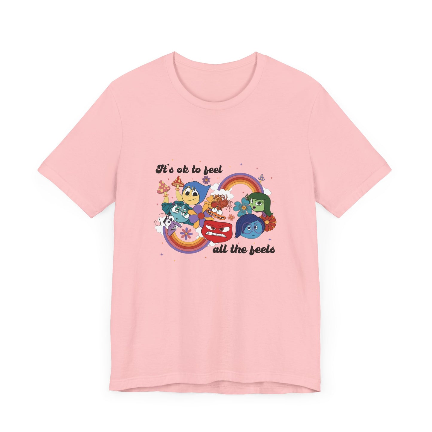 It's Ok to Feel All the Feels Rainbow Double Side Shirt, Retro Emotions T Shirt, In My Emotions Era T Shirt, Emotions Tour T Shirt, Teacher Shirt, Custom Teacher Shirt, Custom Teacher Gifts, Lifestyle Shirt